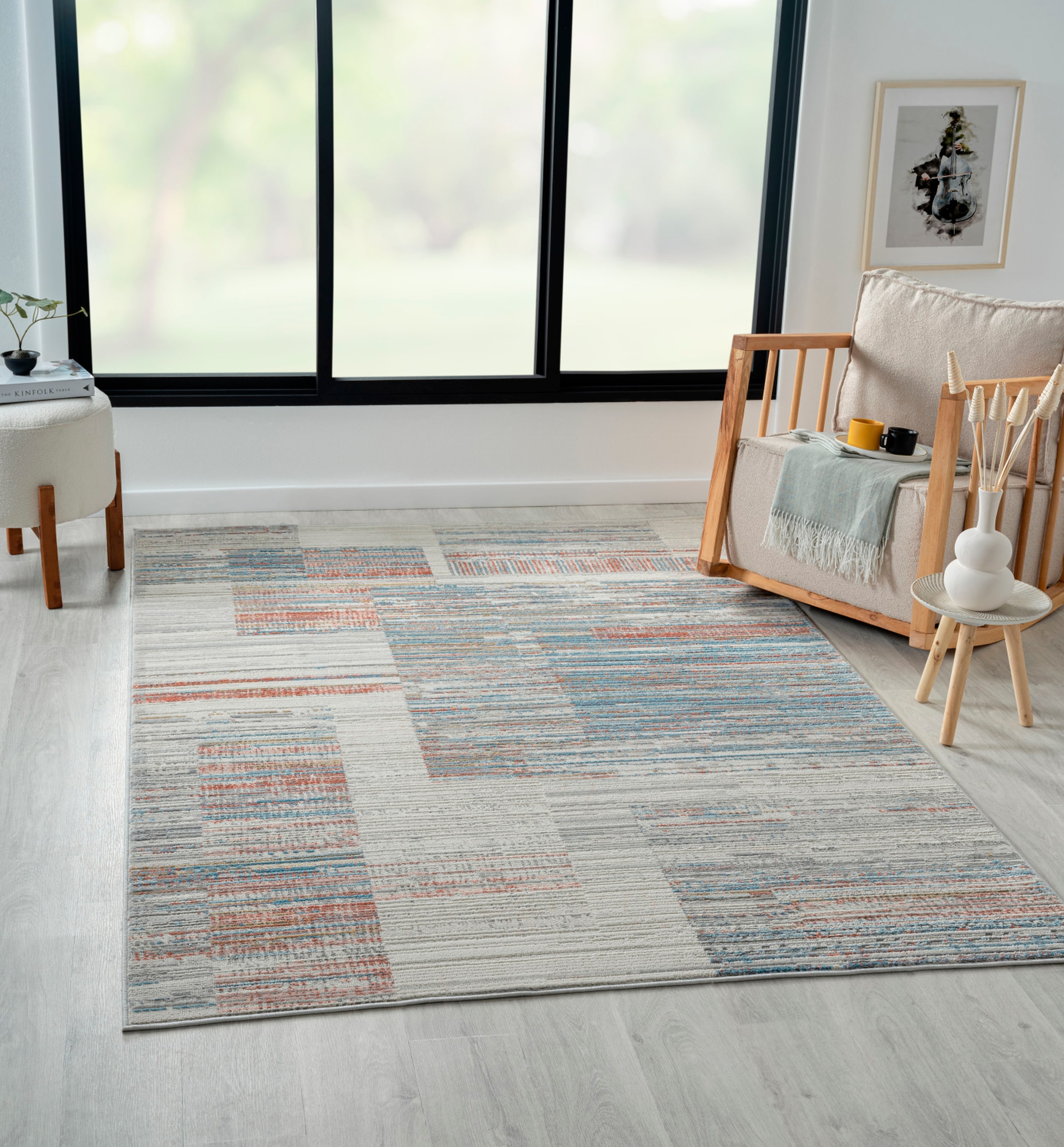 Myflair Möbel & Accessoires Tapis »My Colors« Rectangulaire 8 mm Höhe Kurzflor, Retro-Design, besonders weich durch Microfaser