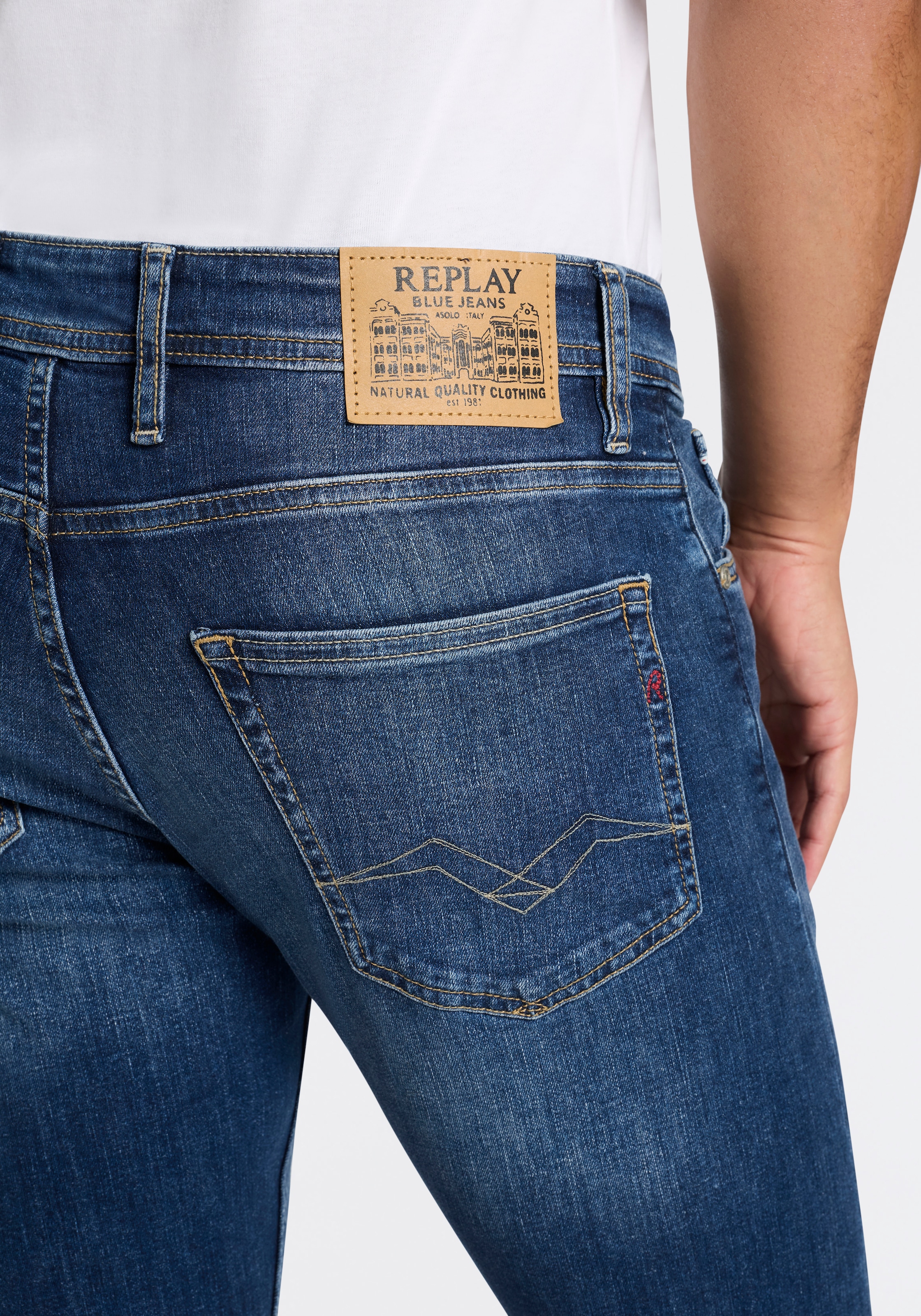 Replay Jeans droit »GROVER« en plusieurs lavages différents, avec stretch