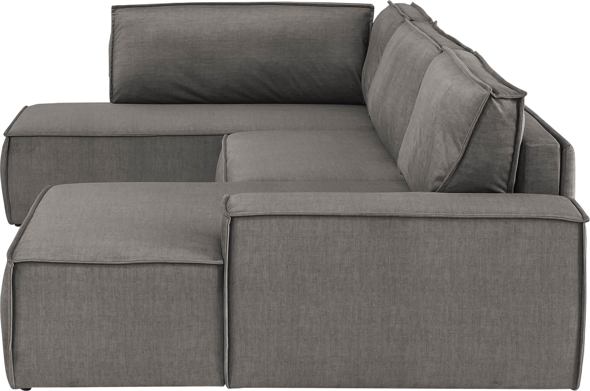 GOODproduct Wohnlandschaft »SHERWOOD U-Form, 329 cm - OTTO. Verlässliche Qualität.« Schlaffunktion m. Bettkasten (194x139 cm), Cord, Vintage, Samtvelours