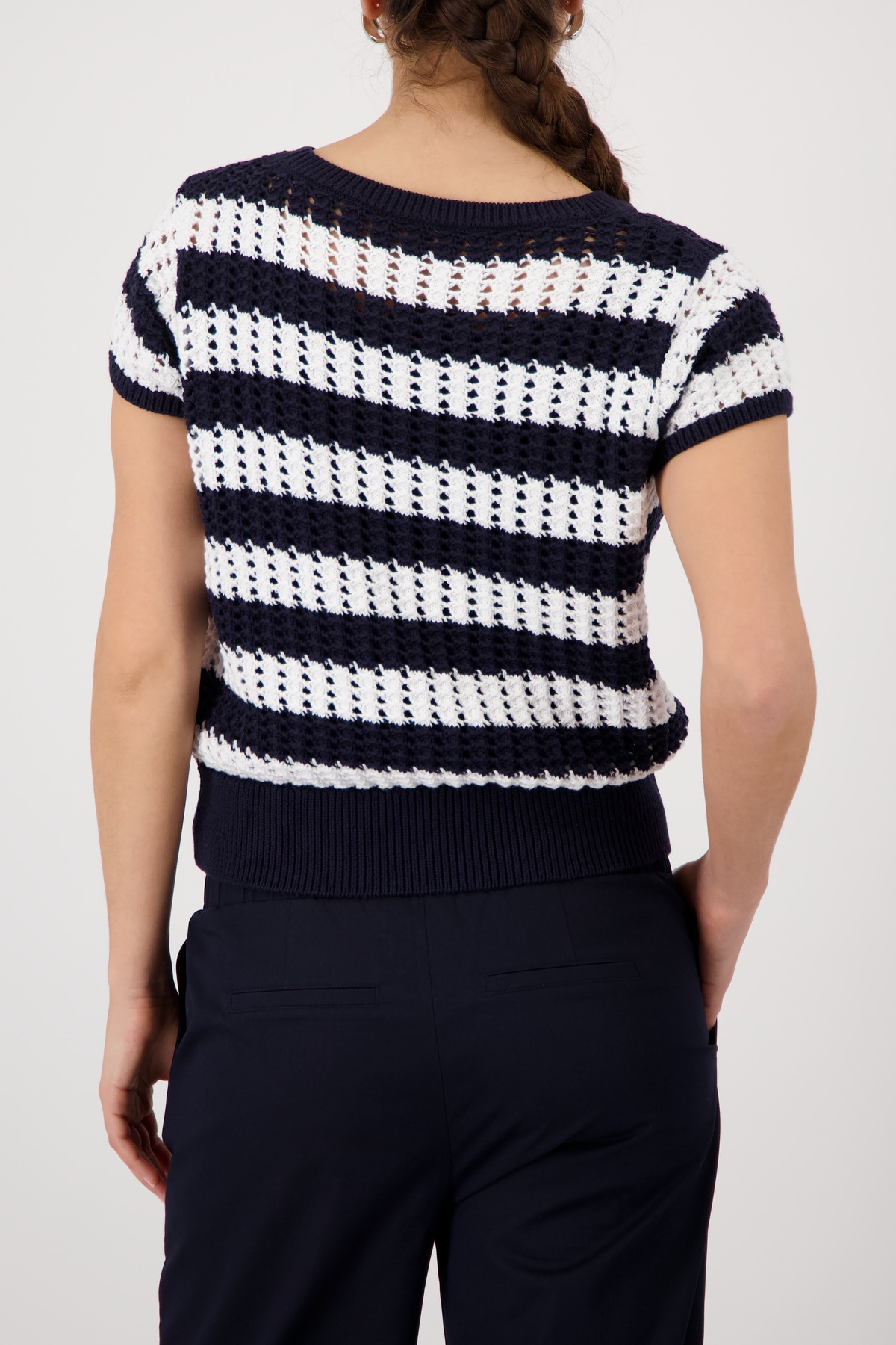 Monari Pull en tricot Regular fit avec motif ajouré
