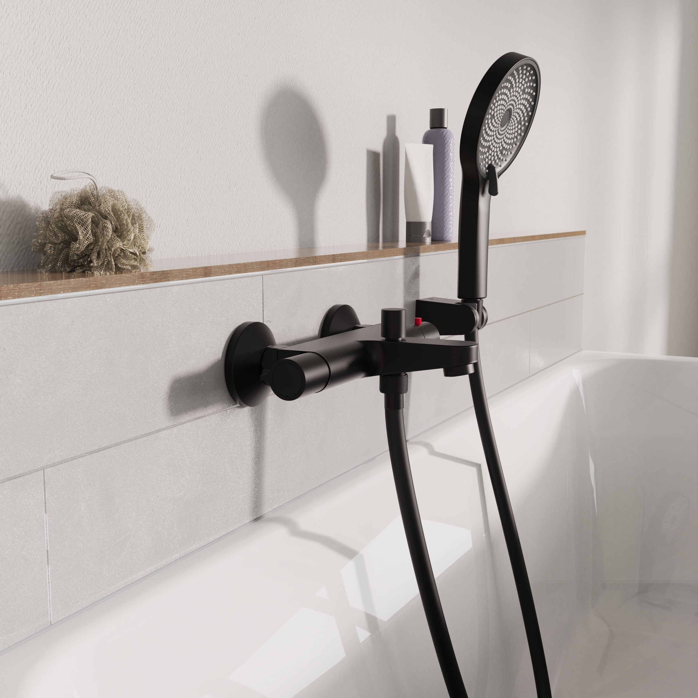 welltime Garniture de douche »Rio« Douchette avec tuyau,  avec 3 types de jets