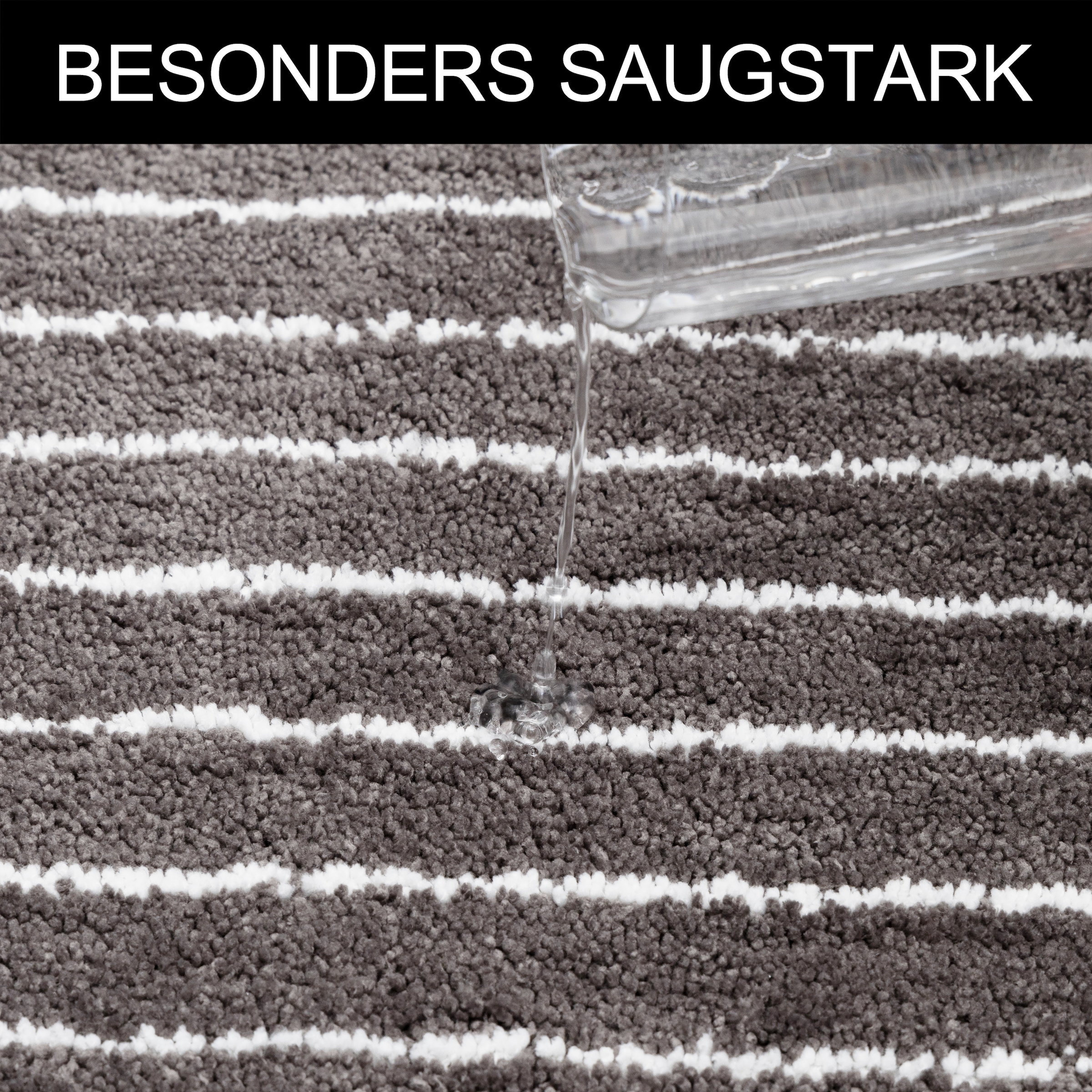 LeGer Home by Lena Gercke Badematte »Tamsin, Badvorleger, Badezimmer Teppich, Duschvorleger« Höhe 10 mm rutschhemmend beschichtet fussbodenheizungsgeeignet | schnell trocknend Streifen, modern