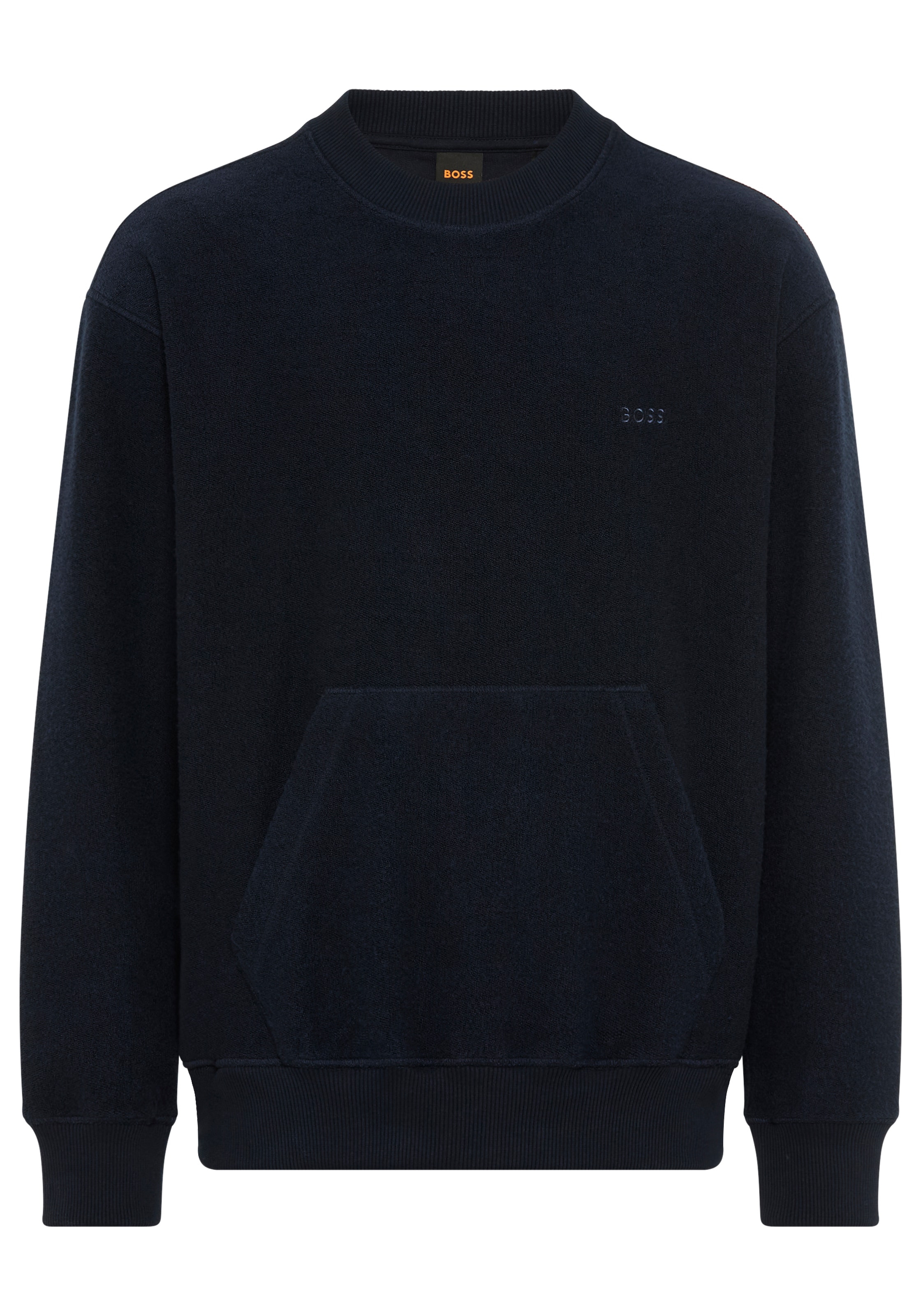 BOSS ORANGE Sweatshirt , Rundhalsausschnitt, Regular Fit, Kängurutasche
