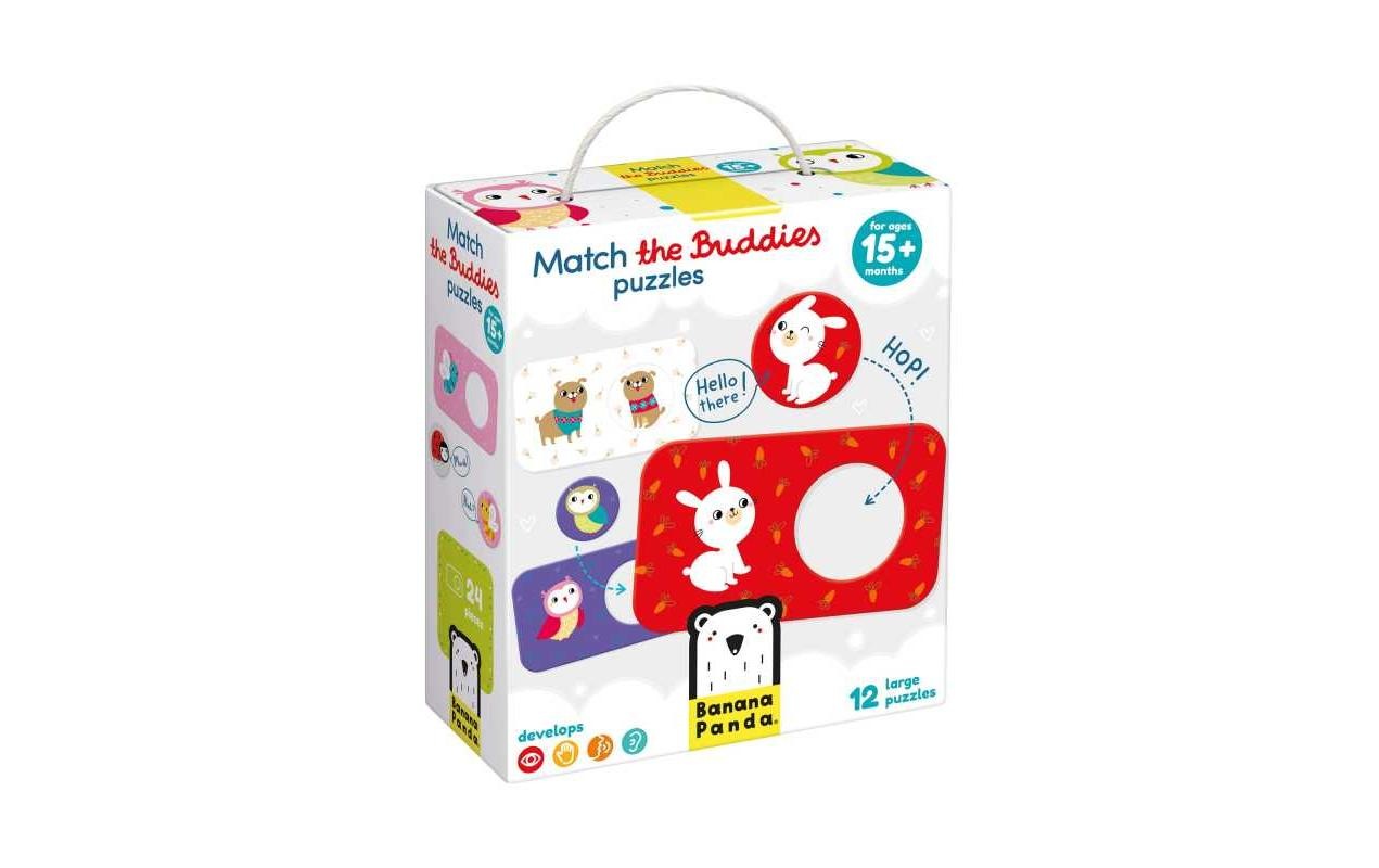   Puzzle »Banana Panda Match The Buddies Pädagogisches Puzzle Pappe 24 Teile« Englisch, Multilingual