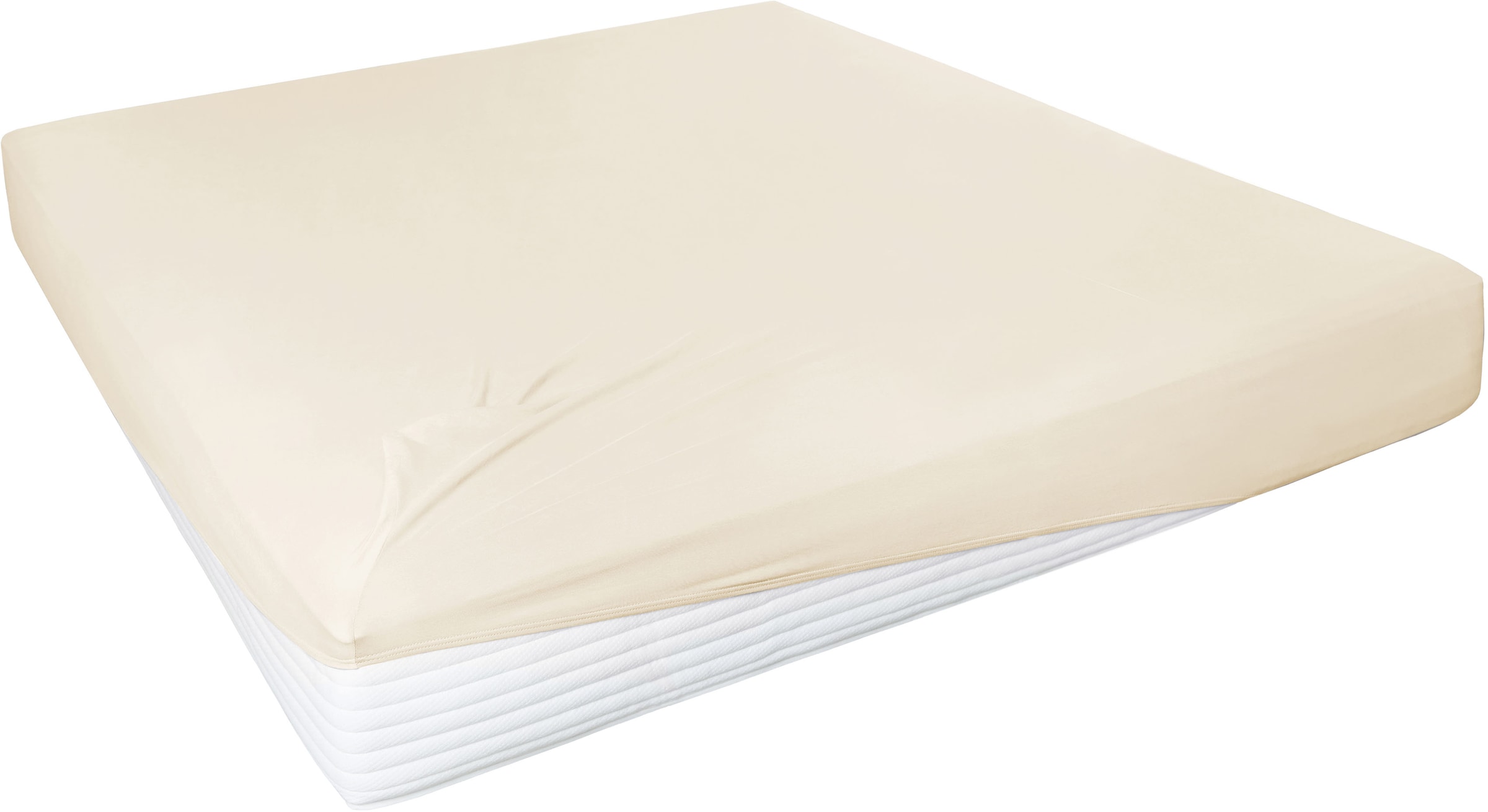 Primera Spannbettlaken »Elasthan-Feinjersey« PREMIUM, aus 95% gekämmter Baumwolle und 5% Elasthan, bis 28 cm Höhe