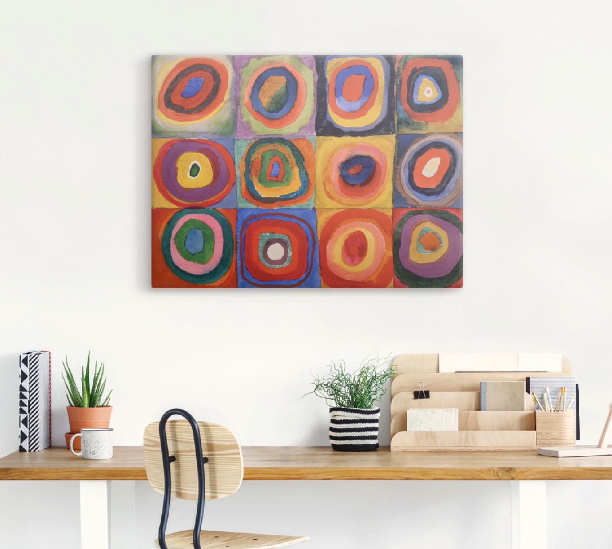Artland Wandbild »Quadrate und konzentrische Ringe. 1913« Muster 1 Stk. tlg. als Leinwandbild, Poster, Wandaufkleber in verschied. Grössen