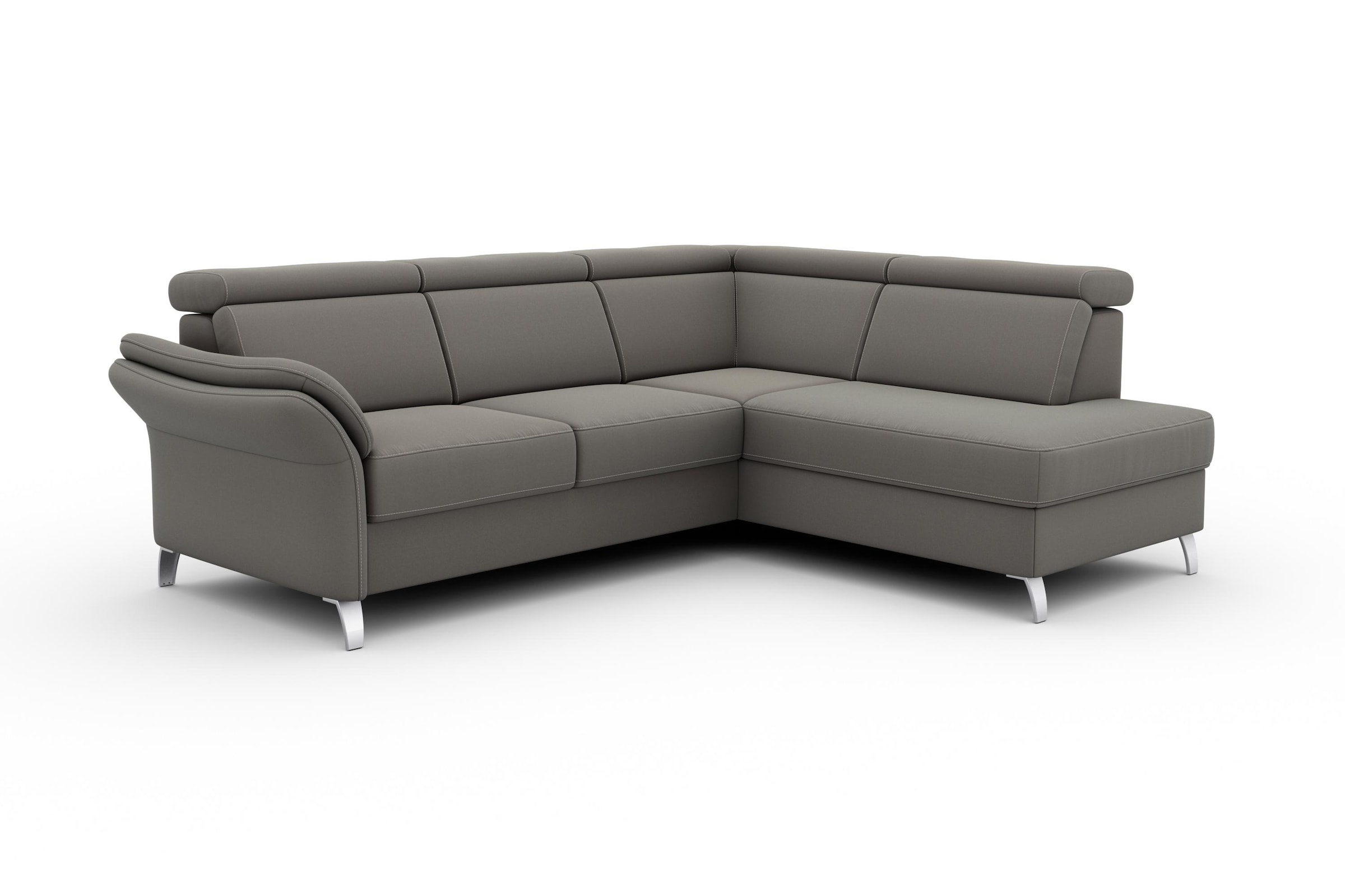 sit&more Ecksofa »Vincenzo L-Form« inklusive Kopfteilverstellung, wahlweise mit Bettfunktion, Bettkasten