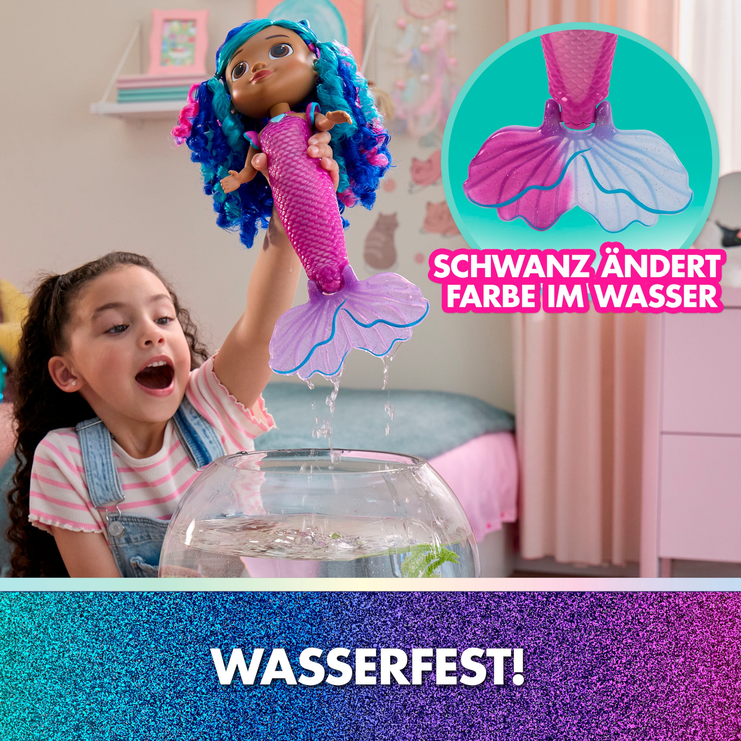 Spin Master Poupée sirène »Gabby’s Dollhouse: Der Film – Sing & Shine Meerjungfrau Gabby« mit Licht und Sound