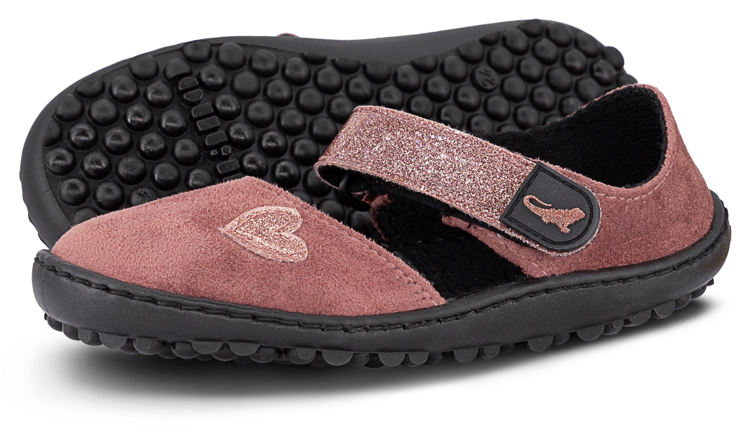 Leguano Barfussschuh »LEGUANITO JARINA«  , Halbschuh, Bequemschuh mit Glitzer und Herzapplikation