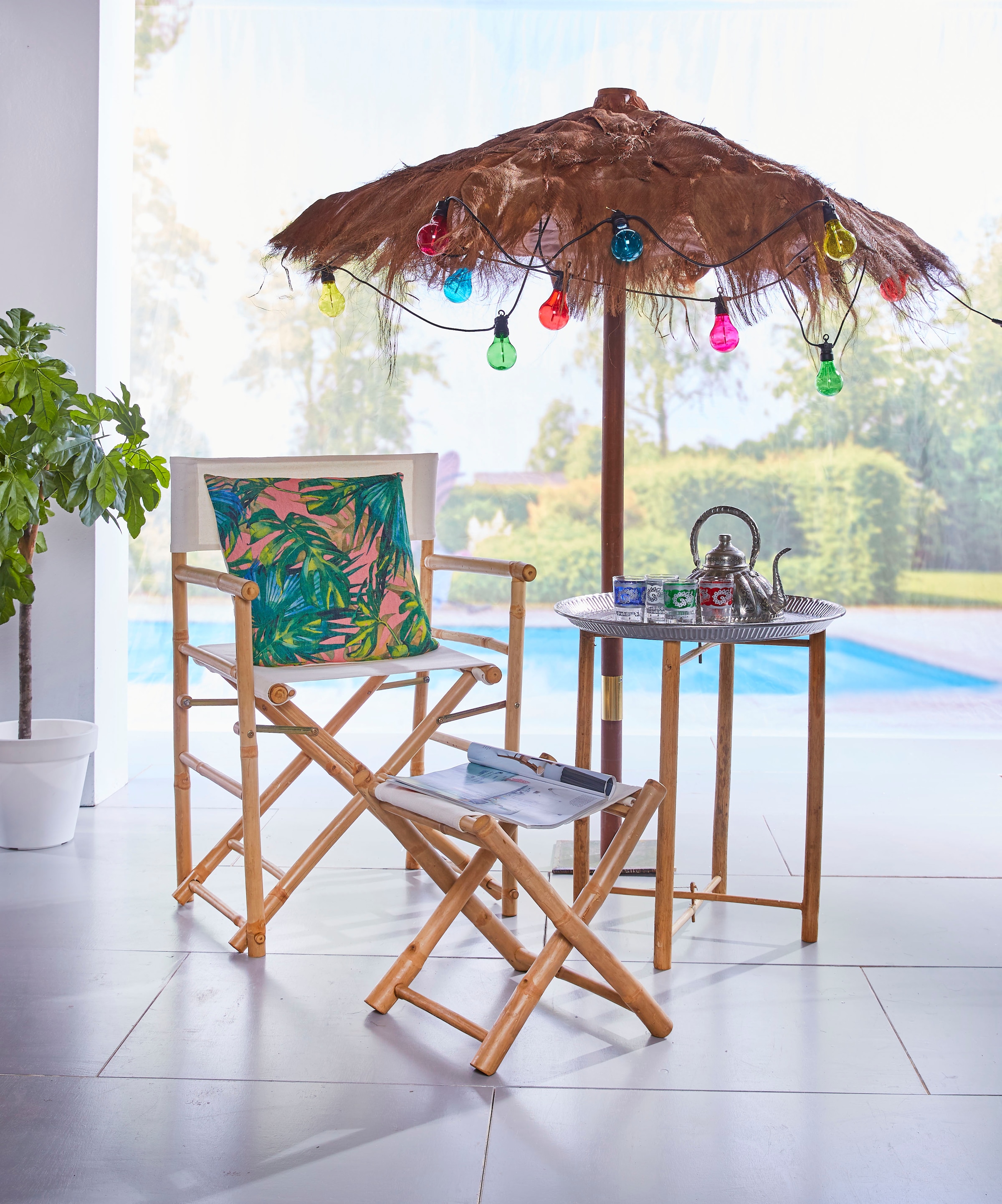 LUXFORM Lichterkette »24V-Lichterkette Maui - mit 10x farbigen LED« Überall aufhängbar, drinnen und draussen