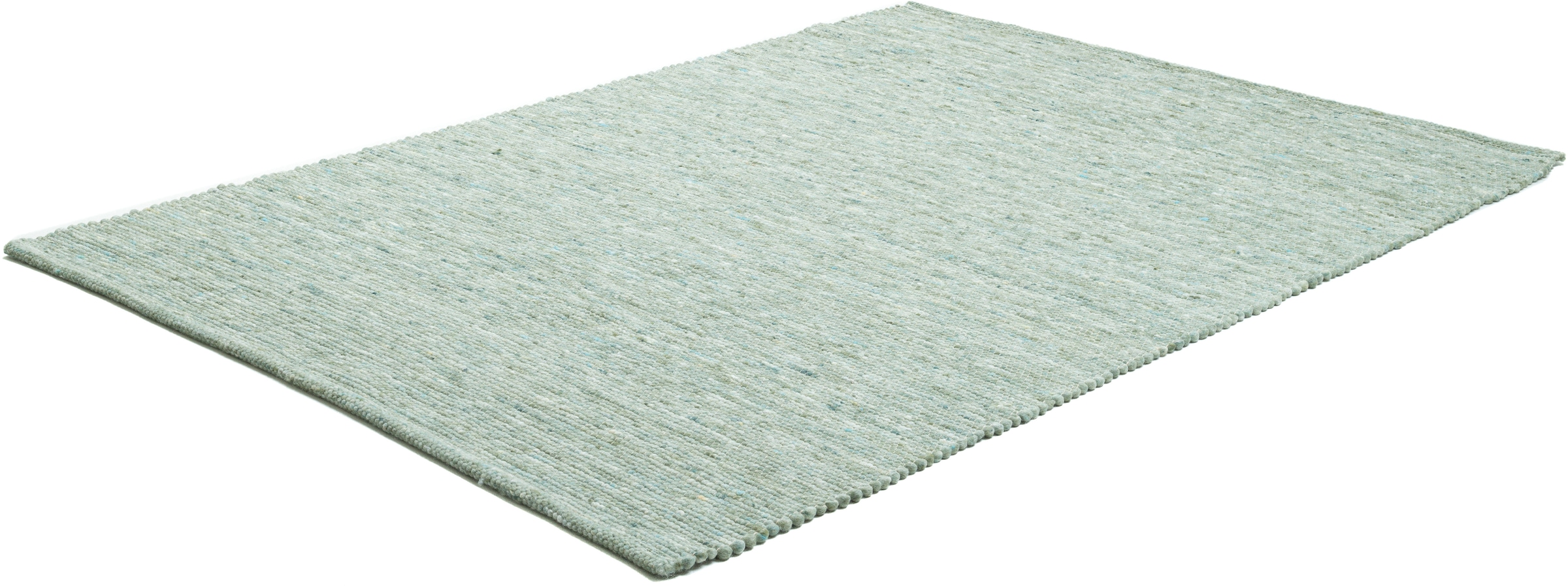 Sansibar Tapis en laine »Hörnum« Rectangulaire 12 mm Höhe tapis tissé main, chiné, pure laine foulée, tissé main