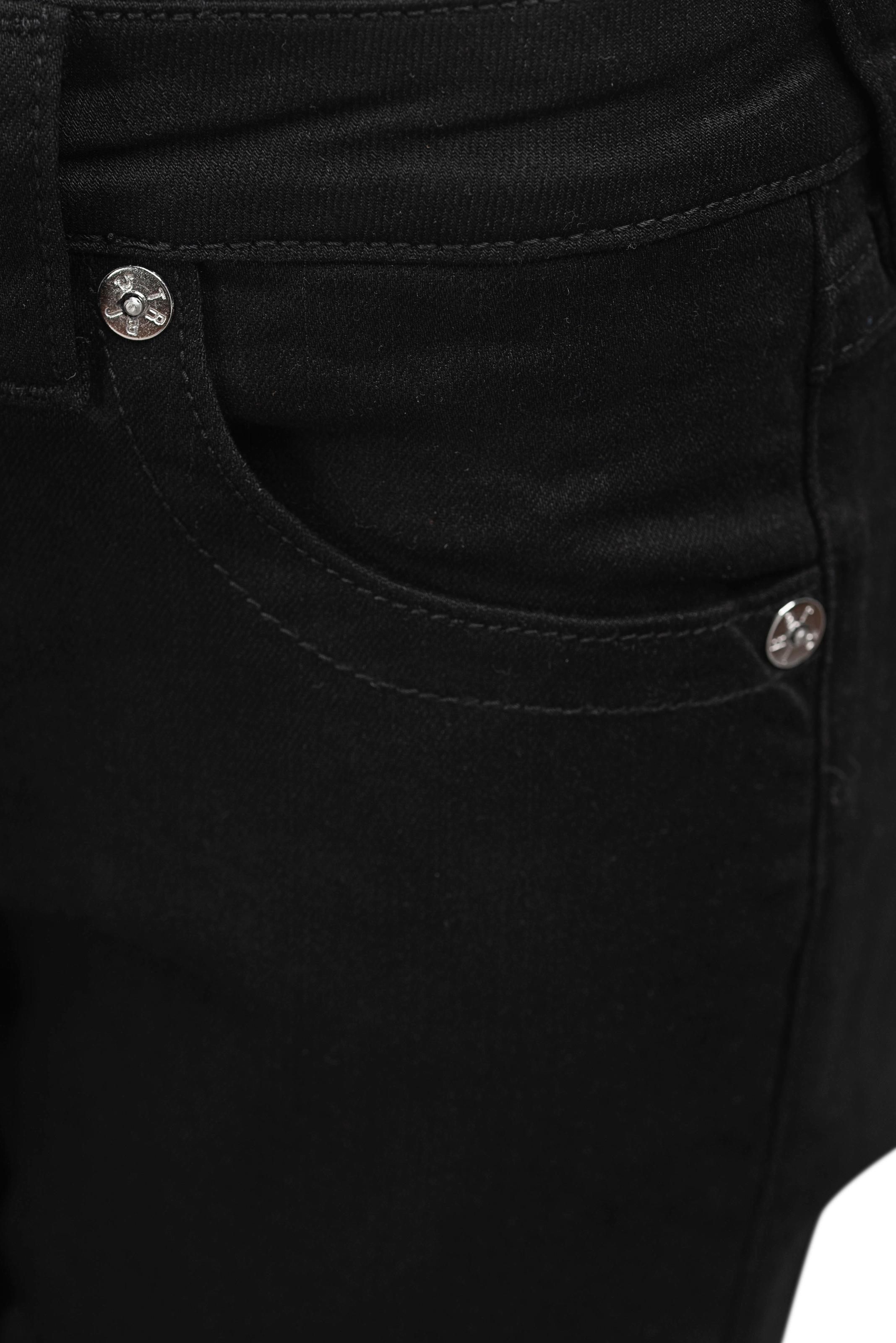True Religion »JOEY MID RISE FLARE FLAP« Mélange de coton, coupe évasée