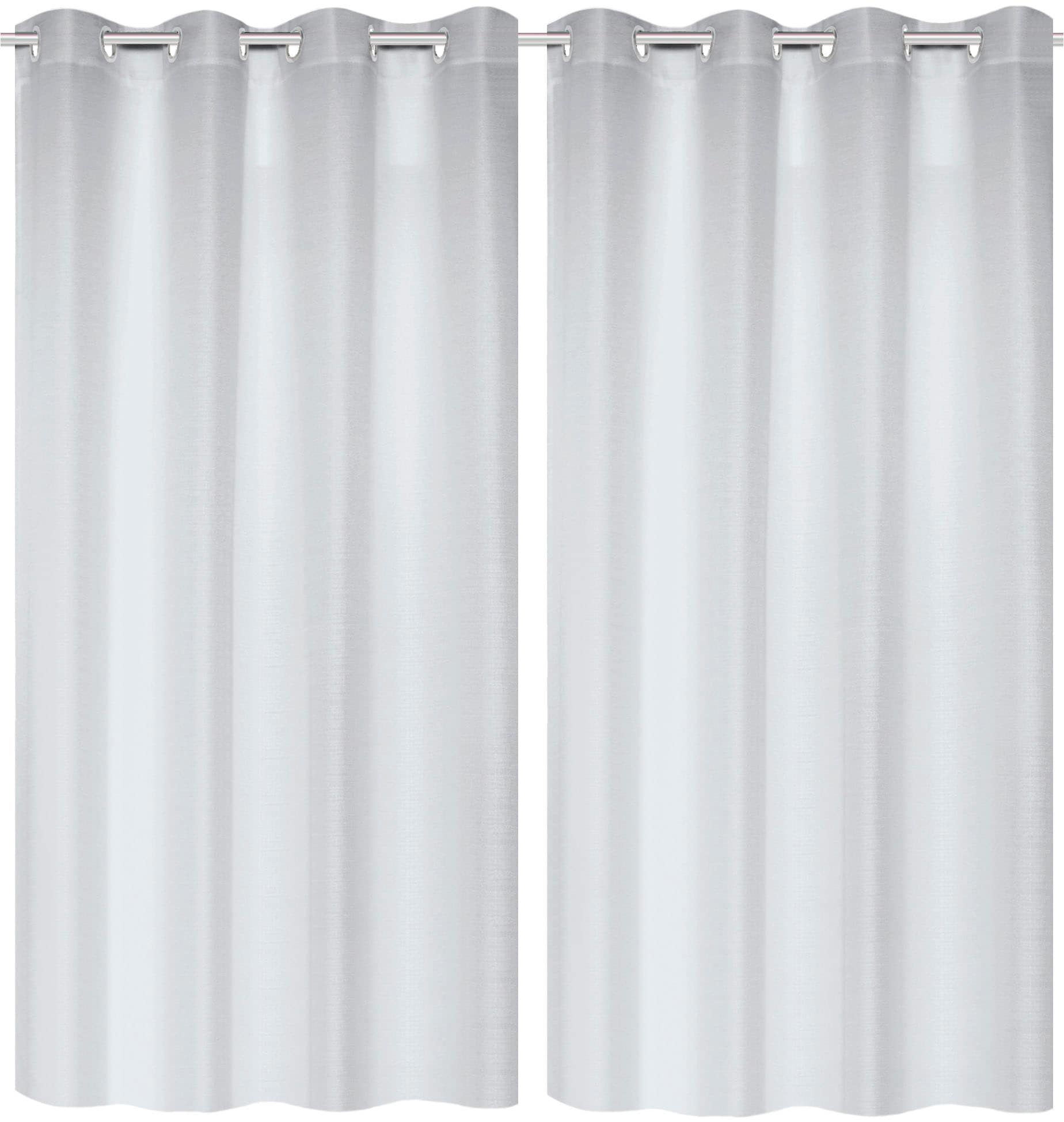 Home Basics Rideau »BENOGA 2er SET« Œillet 2 cuis tlg. ENSEMBLE, écharpe à œillets, uni, structure décorative