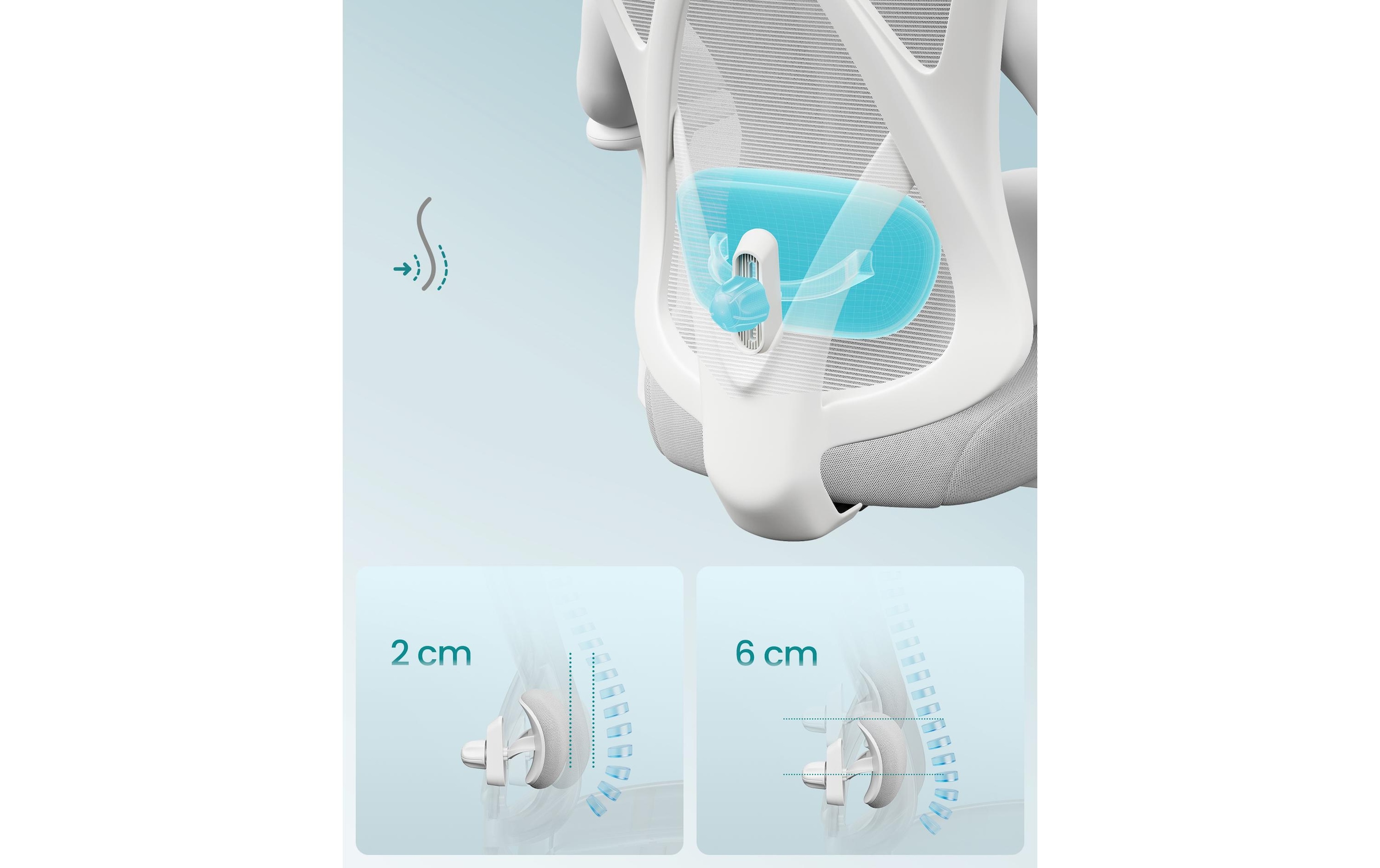 SONGMICS Chaise de bureau »mit verstellbarer Lendenstütze und Kopfstütze« ()