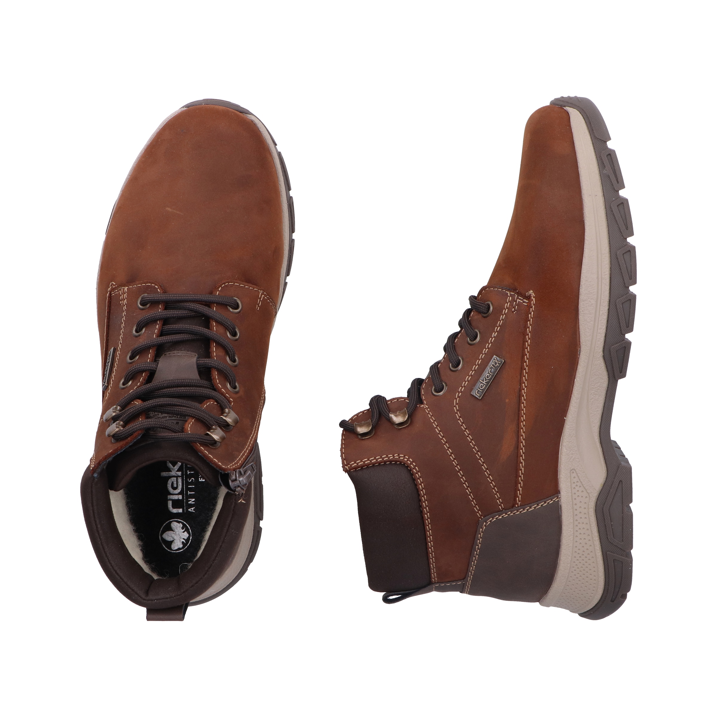 Rieker  Schnürboots, Stiefelette, Outdoorboots mit Innenreissverschluss