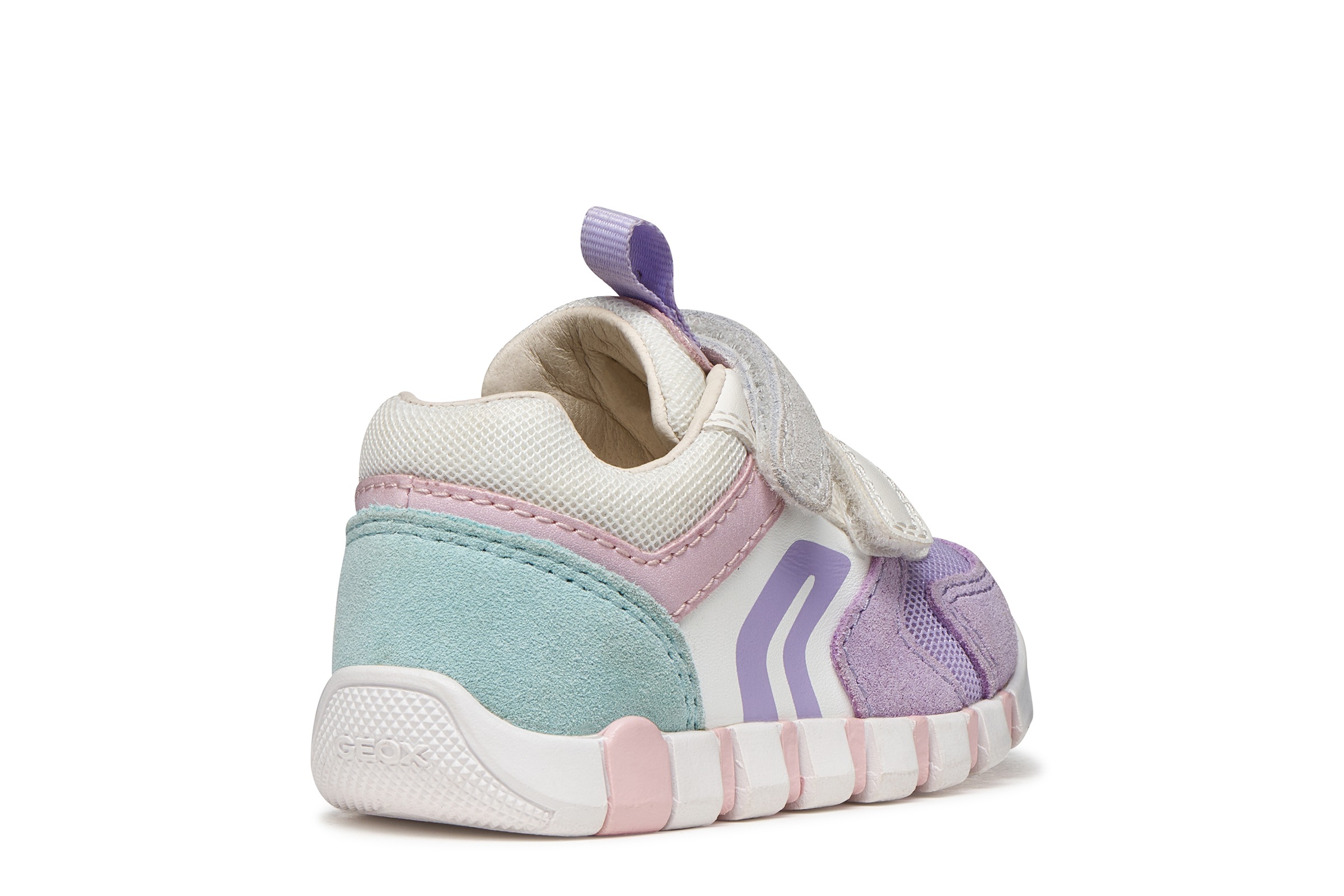 Geox Lauflernschuh »B IUPIDOO GIRL«  Babyschuh mit pastellfarbenen Besätzen, Grössenschablone zum Download