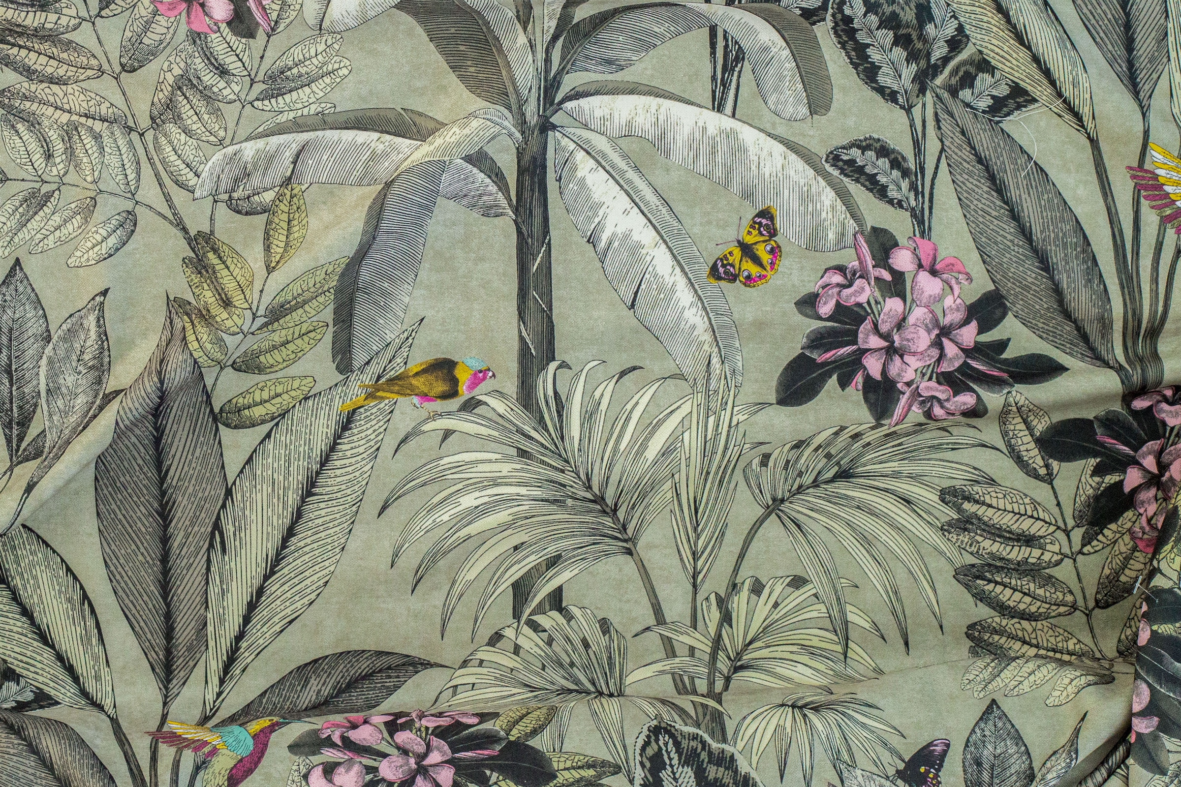 HOMING Rideau »Kelani« Boucles cachées 1 cuis tlg. blickdicht, floral, Blumen, Wohnzimmer, Schlafzimmer