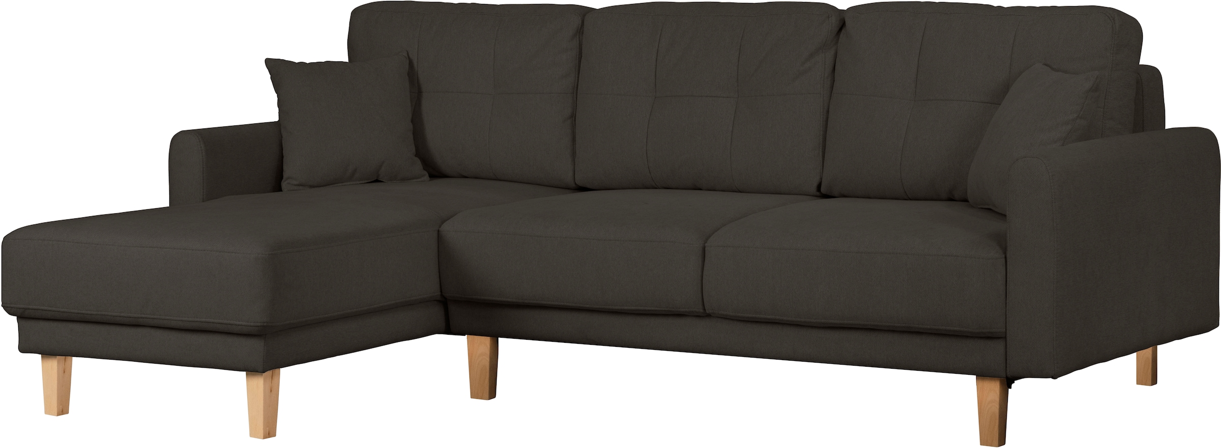 Home affaire Ecksofa »TRIPLO optionale Schlafsofa mit Bettkasten, Masse B/T/H: 234/164/89 cm« L-Form wahlweise mit Bettfunktion - Liegefläche 132x210 cm