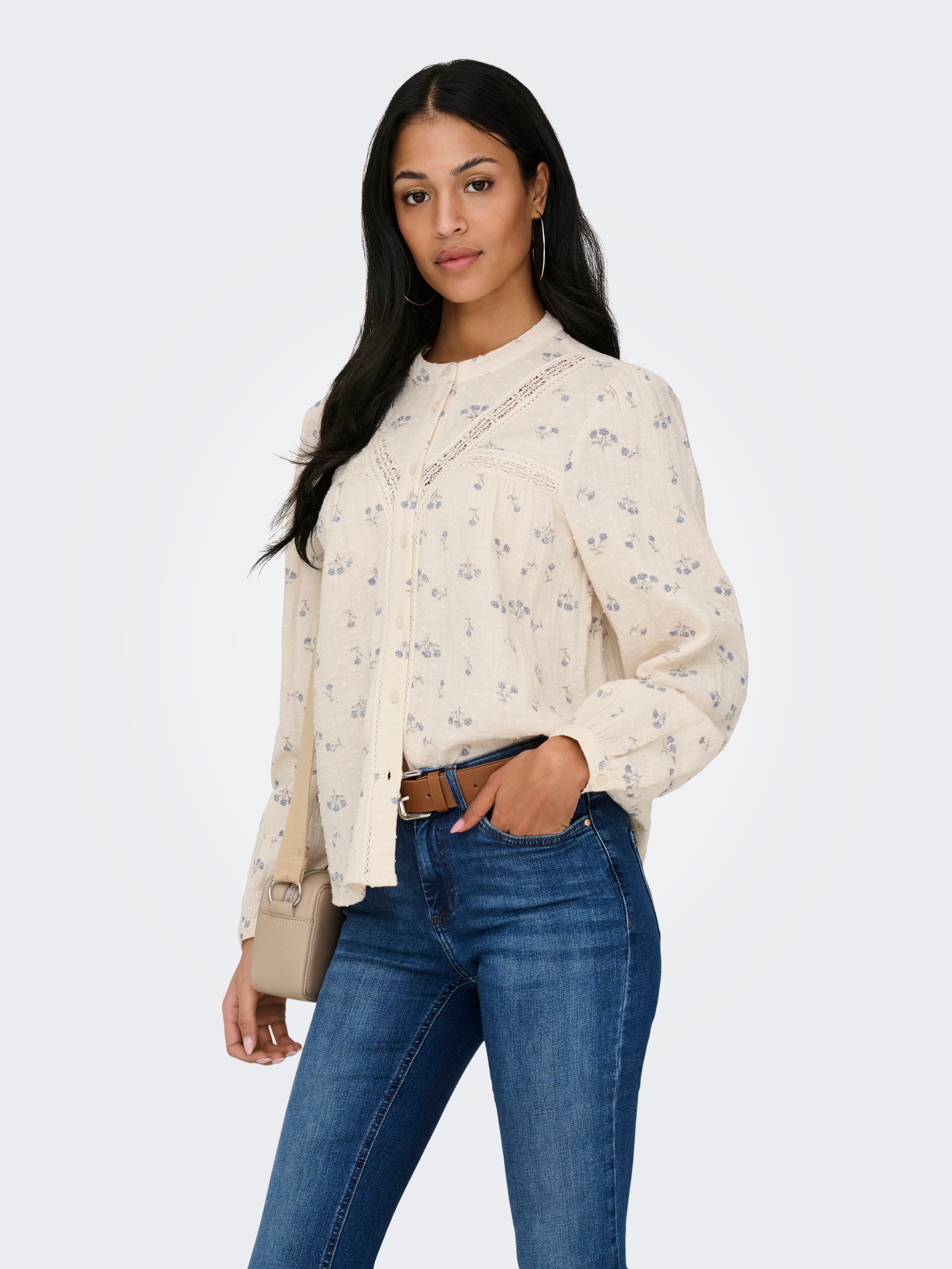 ONLY Blouse à pression »ONLLARI L/S FLOWER SHIRT NOOS WVN«