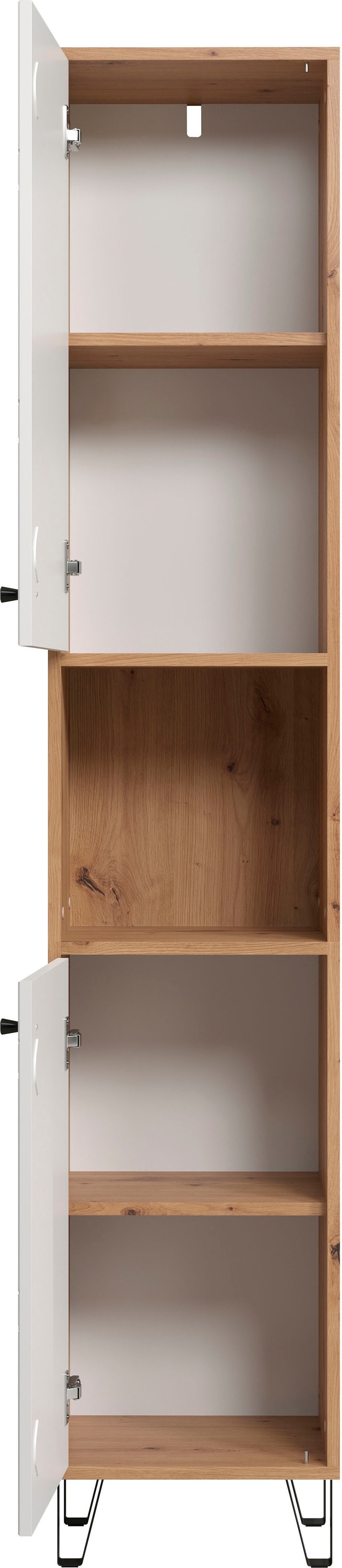 welltime Hochschrank »Tarragona« 1 Stk. tlg. Hochschrank mit 1 Tür & 1 Klappe - (B/T/H) 36/29/191 cm