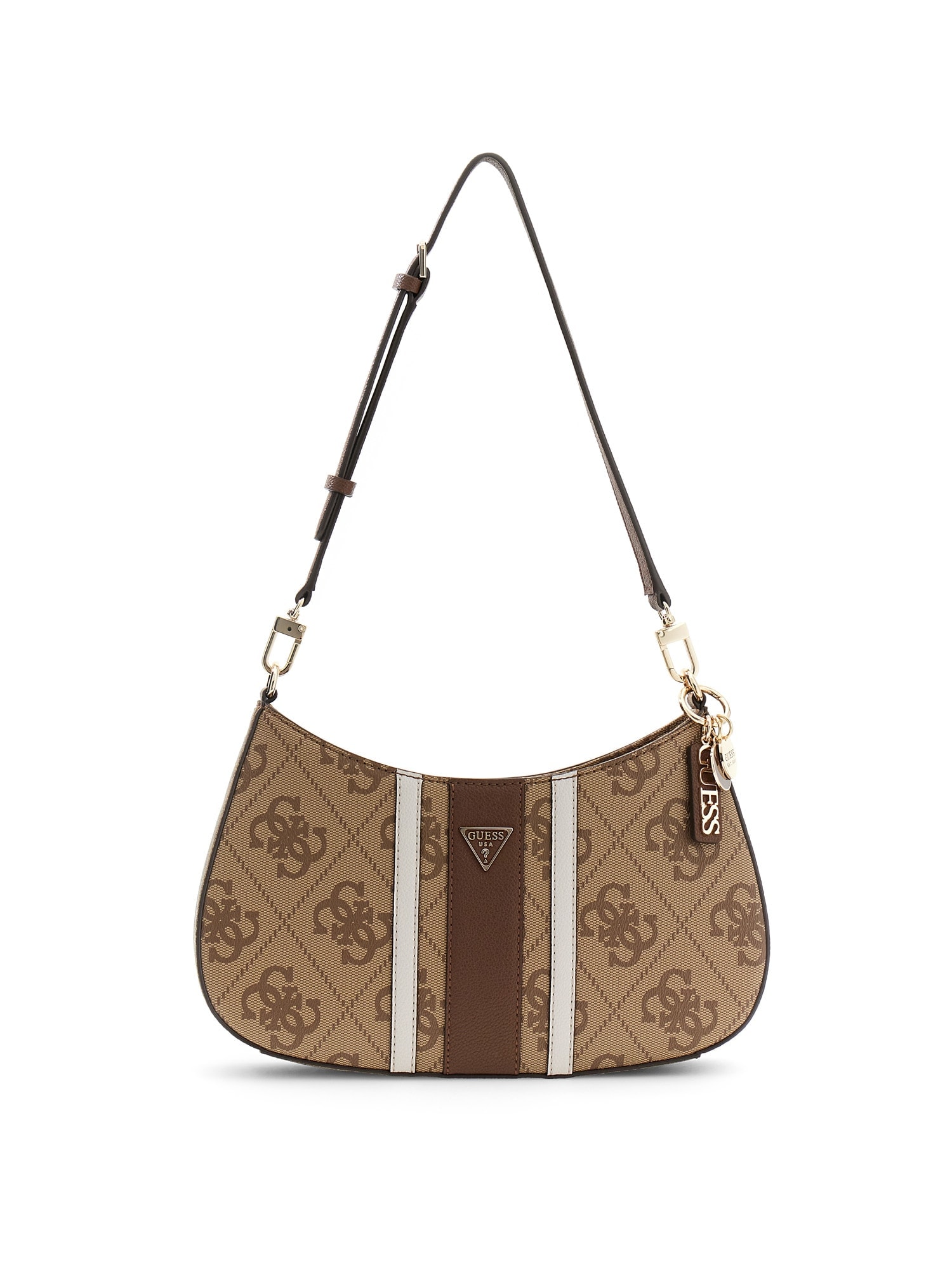 Guess Sac à bandoulière »NOELLE II TOP ZIP SHOULDER BAG« sac bandoulière pour femmes, sac à main avec élément ornemental logo GUESS
