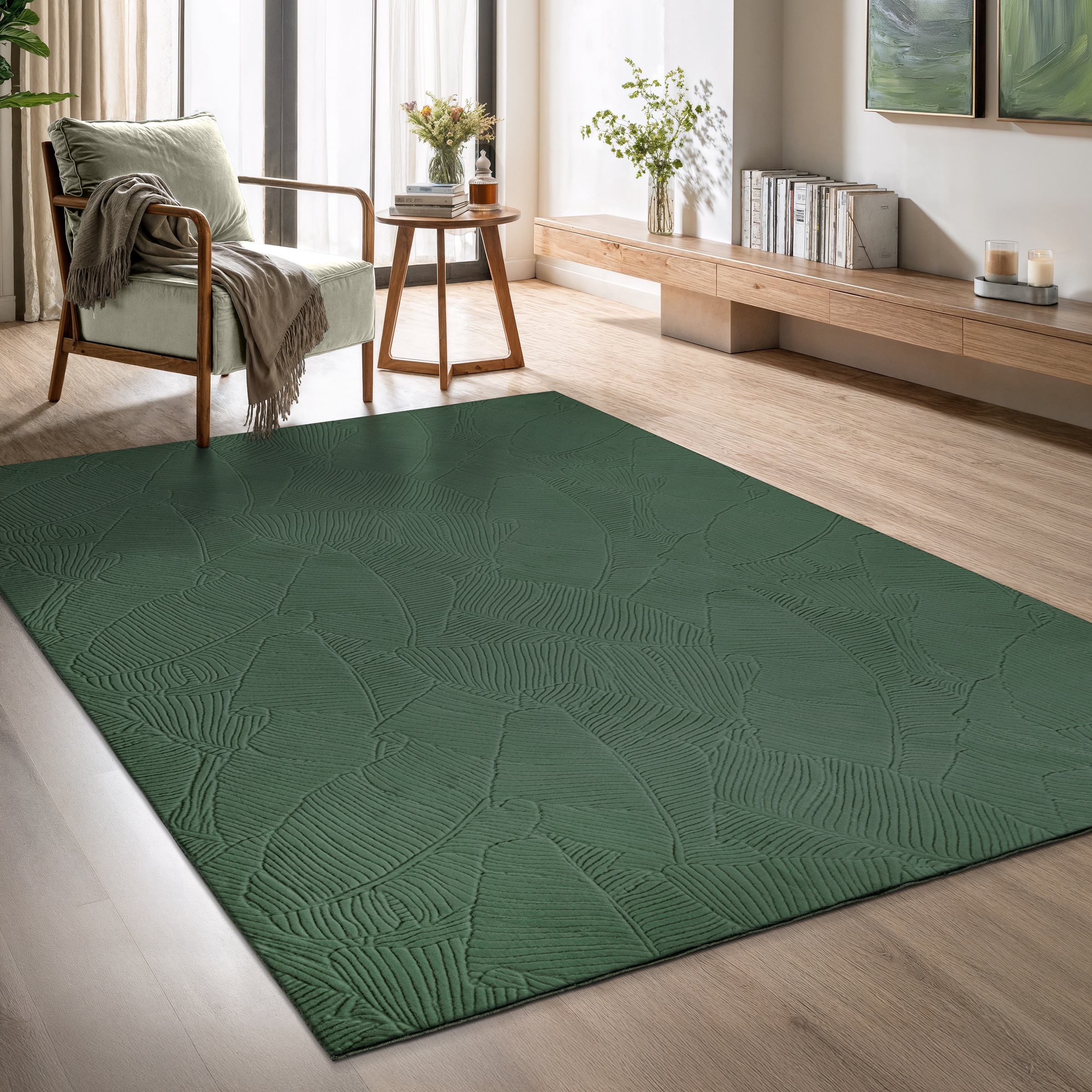 GOODproduct Tapis »Sveaa« Rectangulaire 8 mm Höhe avec dos antidérapant et effet 3D