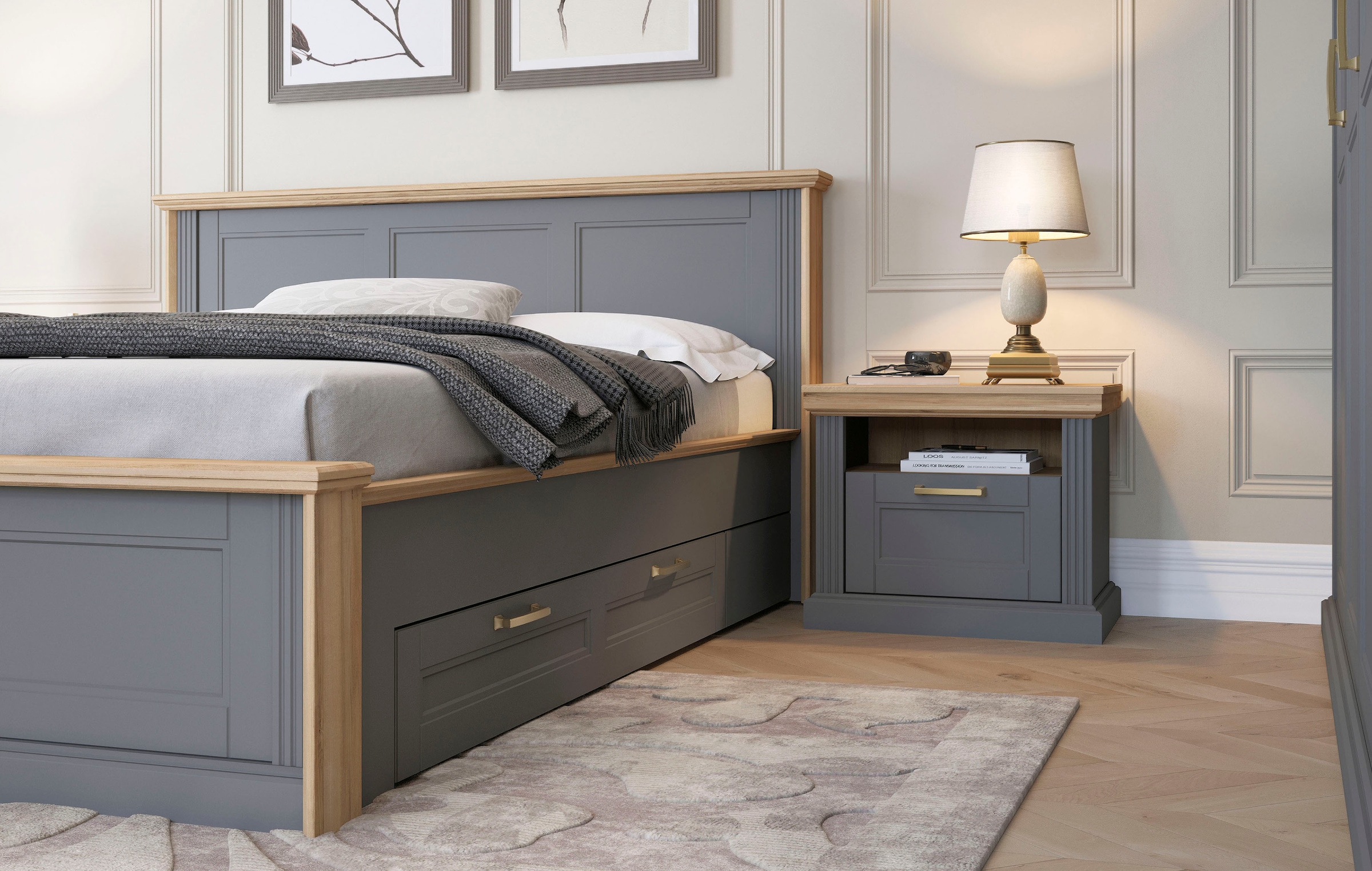 GOODproduct Tiroir de lit »Tara« pour lits Tara, sur roulettes