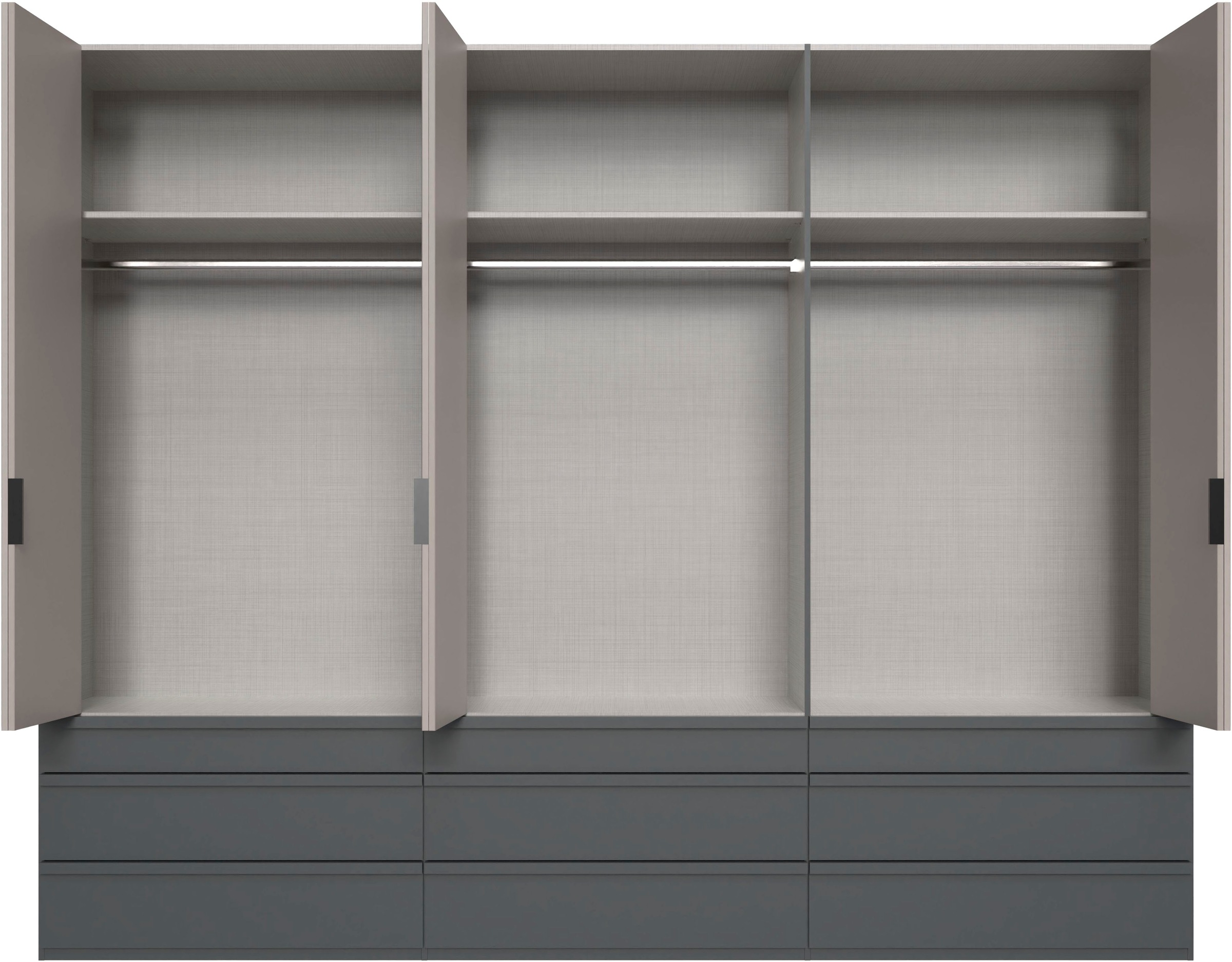 Wimex Armoire à portes pliantes »Oxford by fresh to go, in der Breite 300cm, in 2 Höhen erhältlich« mit Schubladen, wahlweise mit oder ohne Spiegel,  mit hochwertigen Falttüren für den perfekten Überblick
