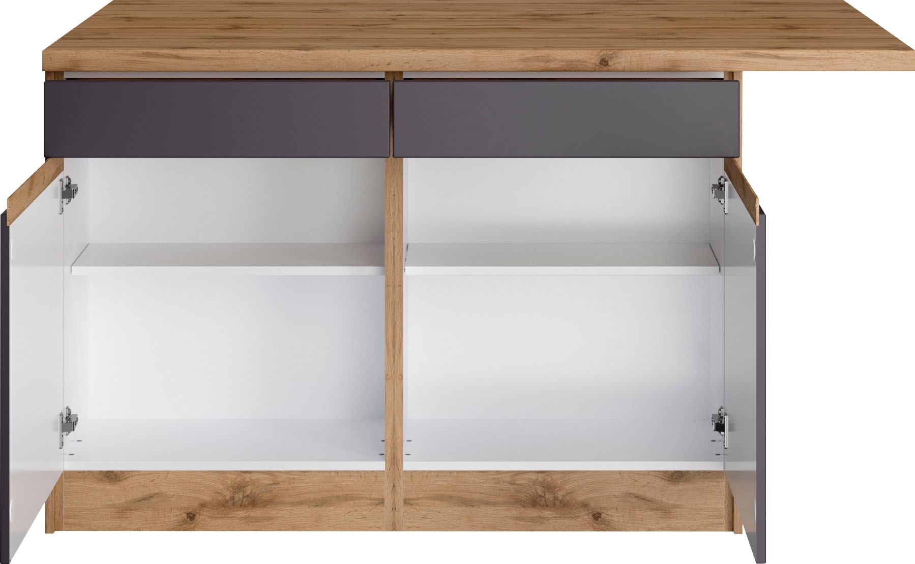 KOCHSTATION Ilot de cuisine »KS-Riesa« largeur 153 cm, profondeur 100 cm, façades MDF