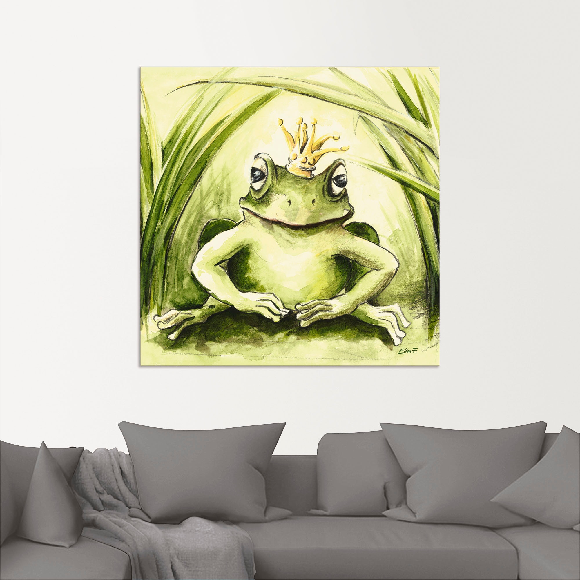 Artland Wandbild »Kleiner Frosch« Geschichten & Märchen 1 Stk. tlg. als Alubild, Leinwandbild in verschied. Grössen