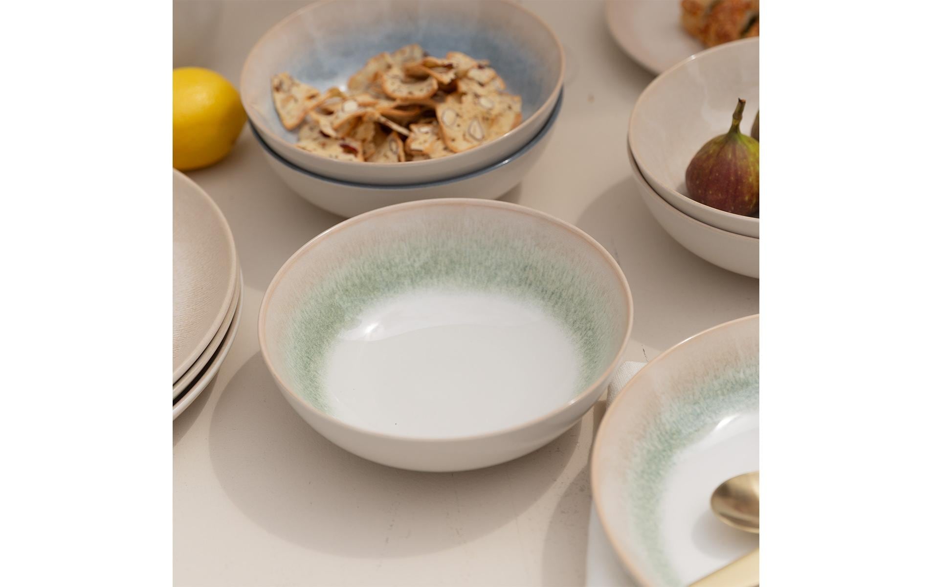   Dessertschale »Lunasol Elements Vulcano Sand la mar 4 Stück 18 cm« aus Steingut