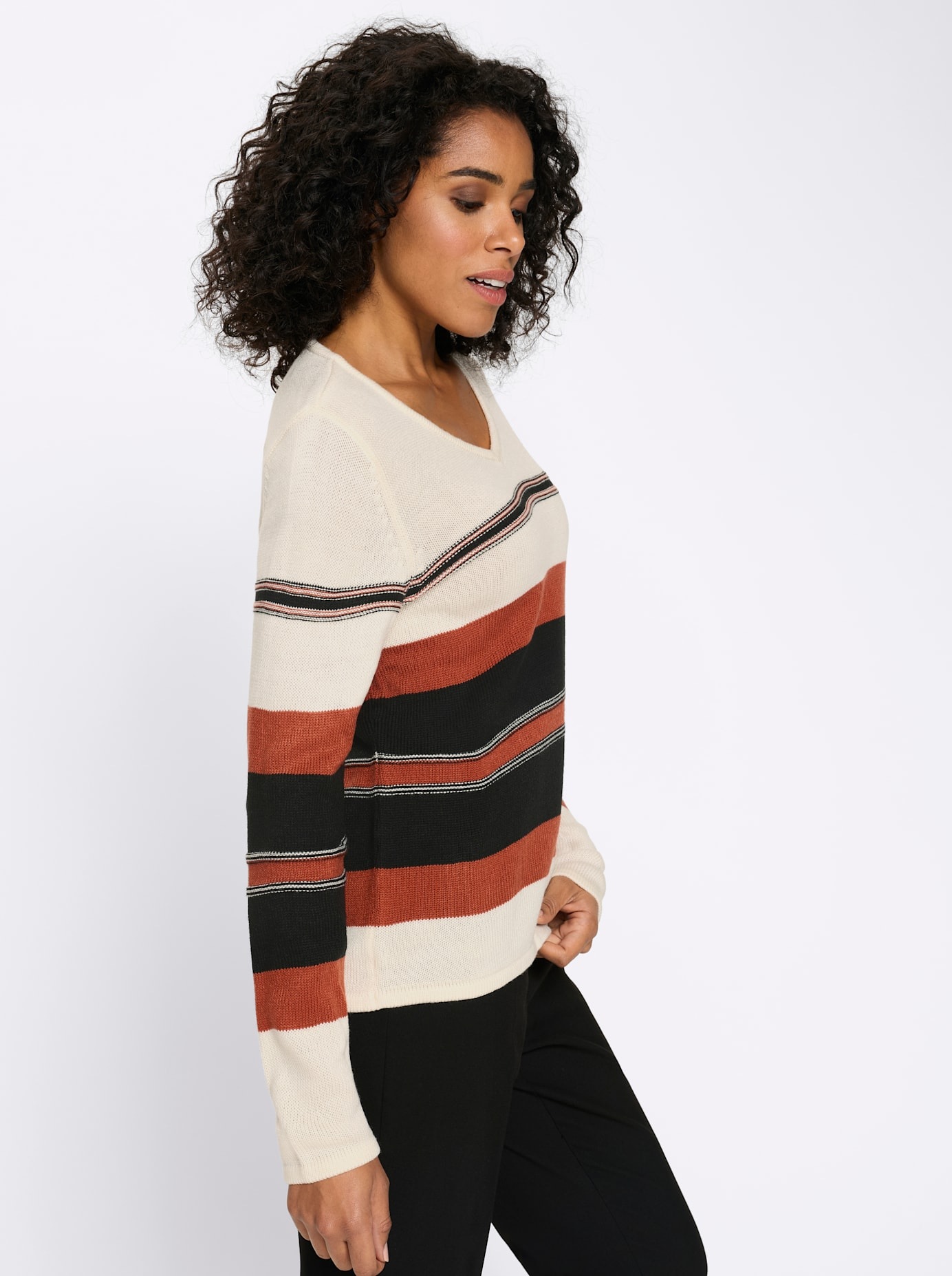 Classic Basics Pull col V »Langarm-Pullover«