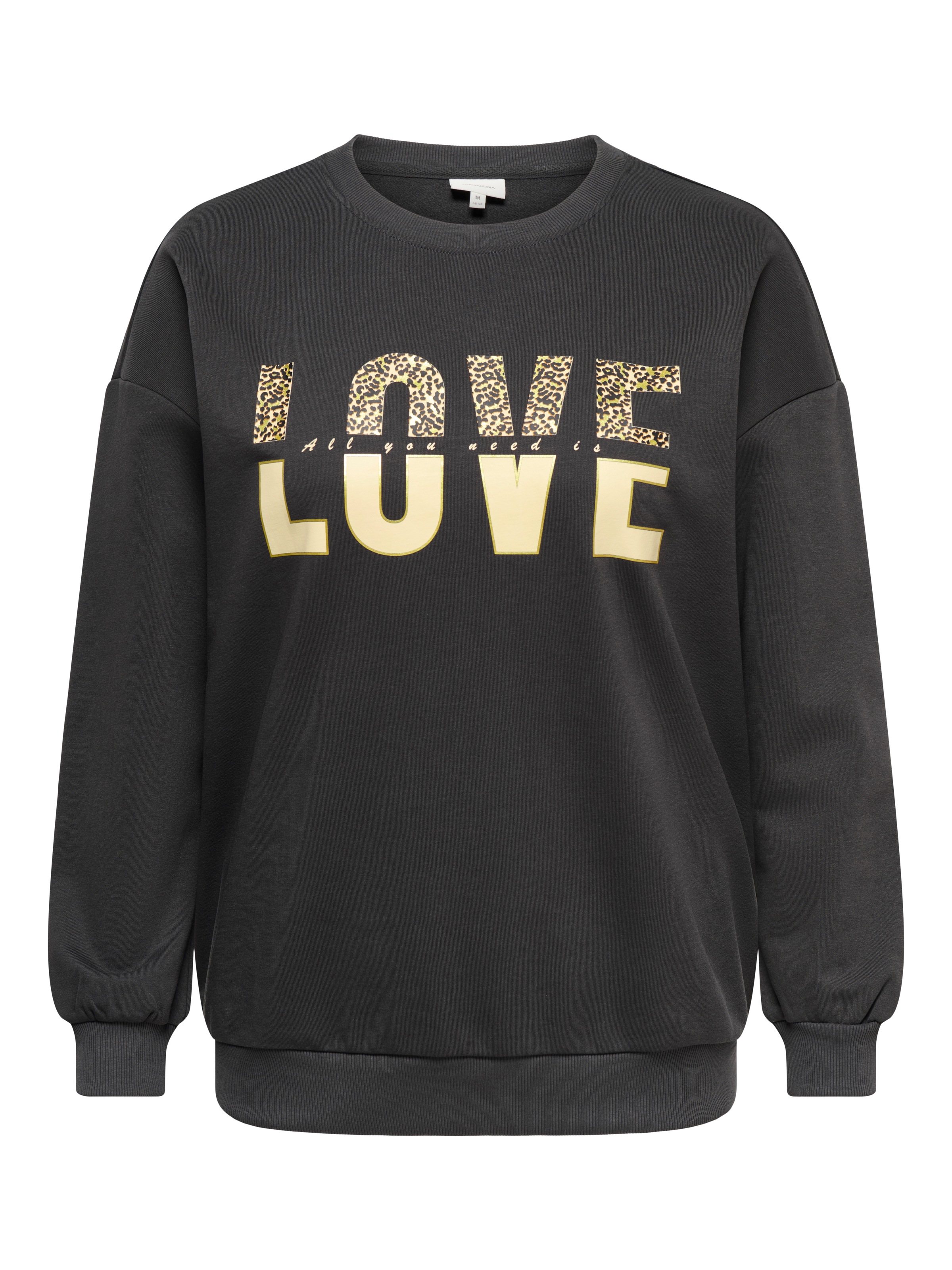 ONLY CARMAKOMA Sweatshirt »CARTAMMIE L/S LEO PRINT O-NECK SWT JRS«, Baumwollmischung
