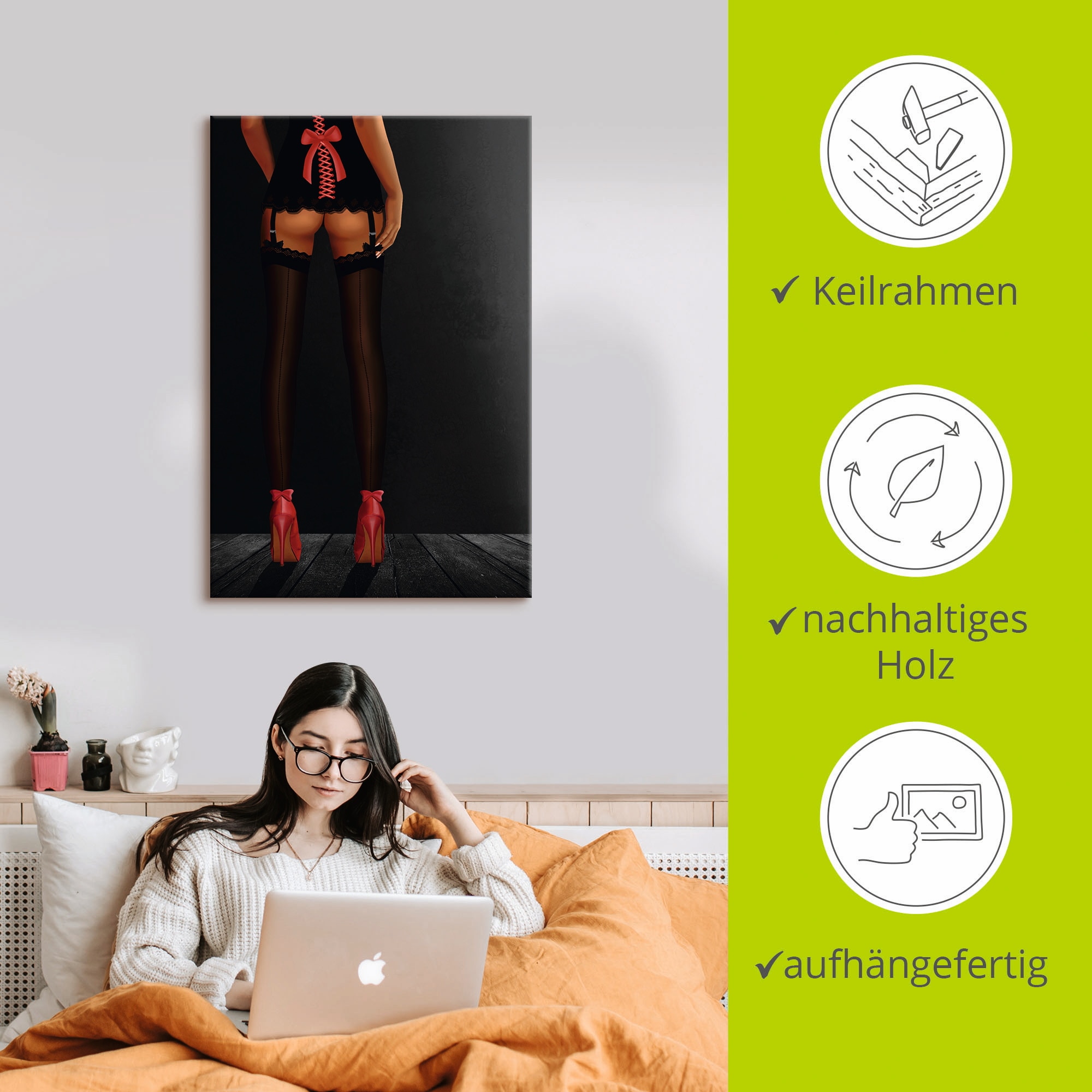 Artland Fresque murale »Sexy Beine in High Heels« 1 cuis tlg. als Alubild, Leinwandbild in verschied. Grössen