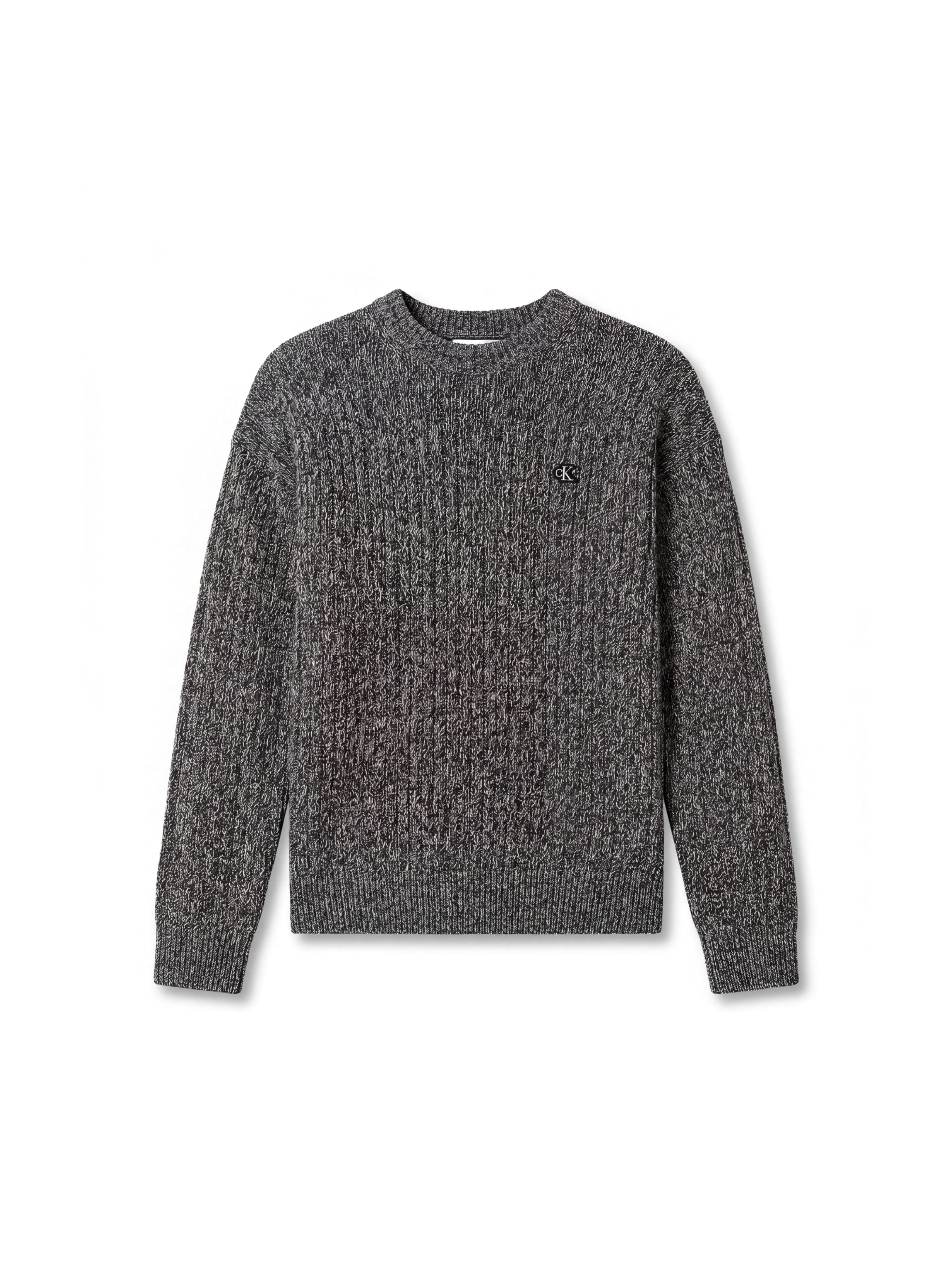 Calvin Klein Pull en tricot Tricot côtelé, coupe régulière, broderie de logo