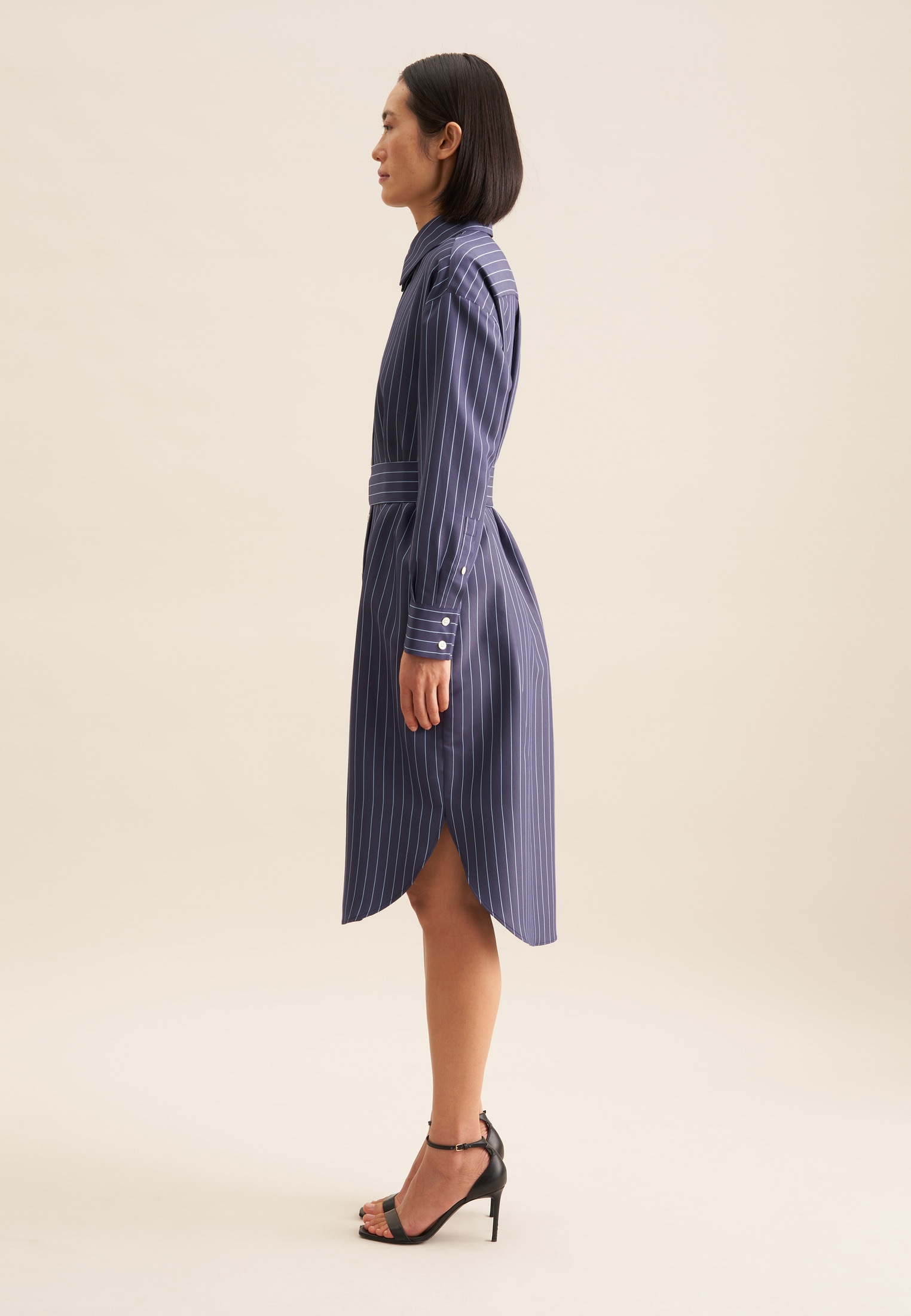 seidensticker Robe d'été »Schwarze Rose« 1/1 Kragen Streifen