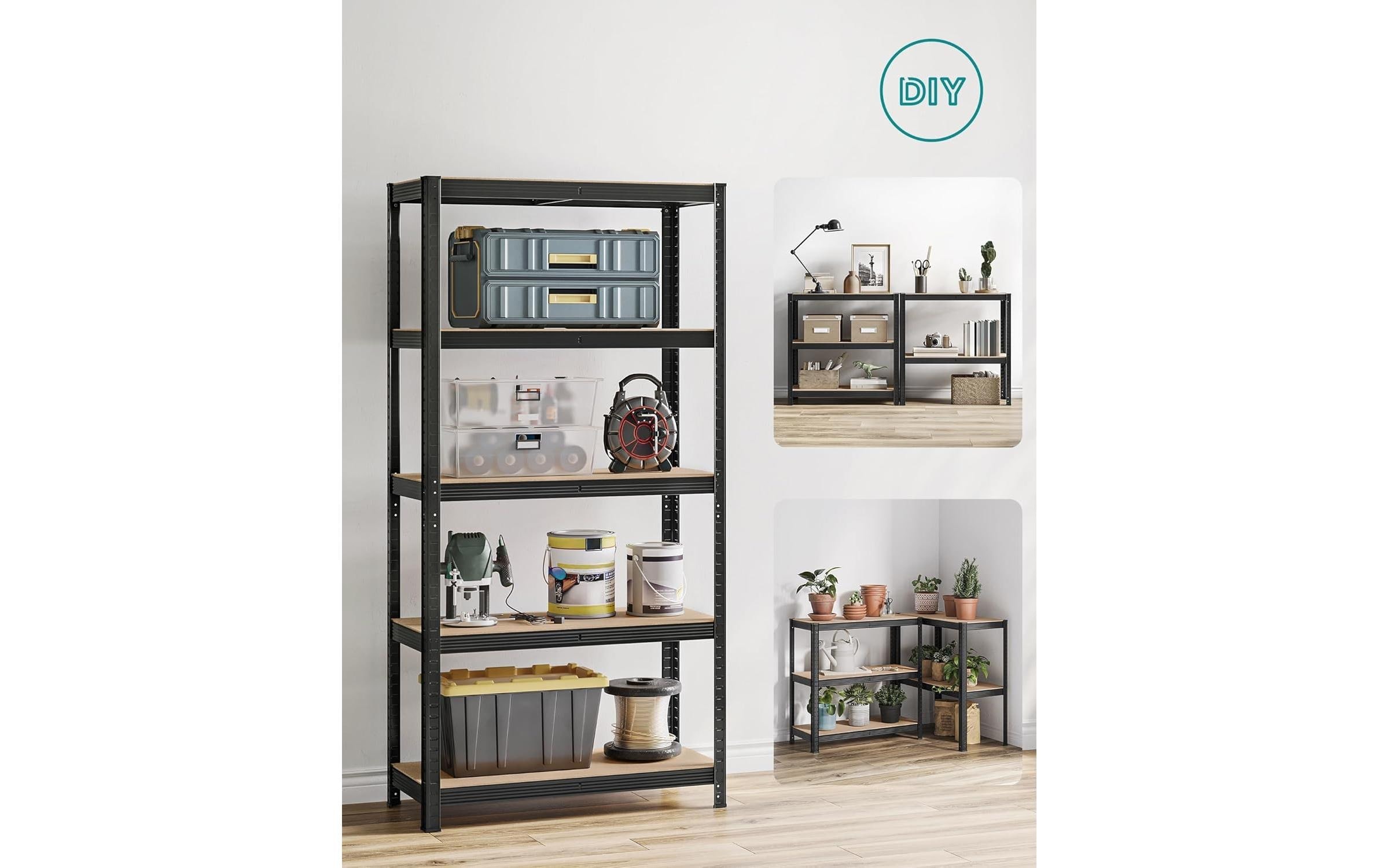 SONGMICS Regal »Songmics Regal 5 Ablagen Schwarz«