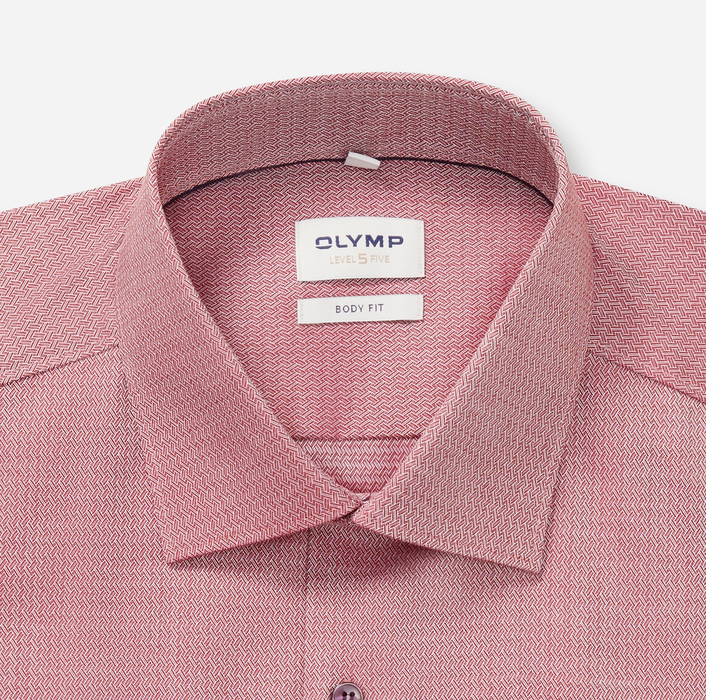 OLYMP Langarmhemd »Level 5« body fit, New York Kentkragen, fein gemustert, Businesshemd