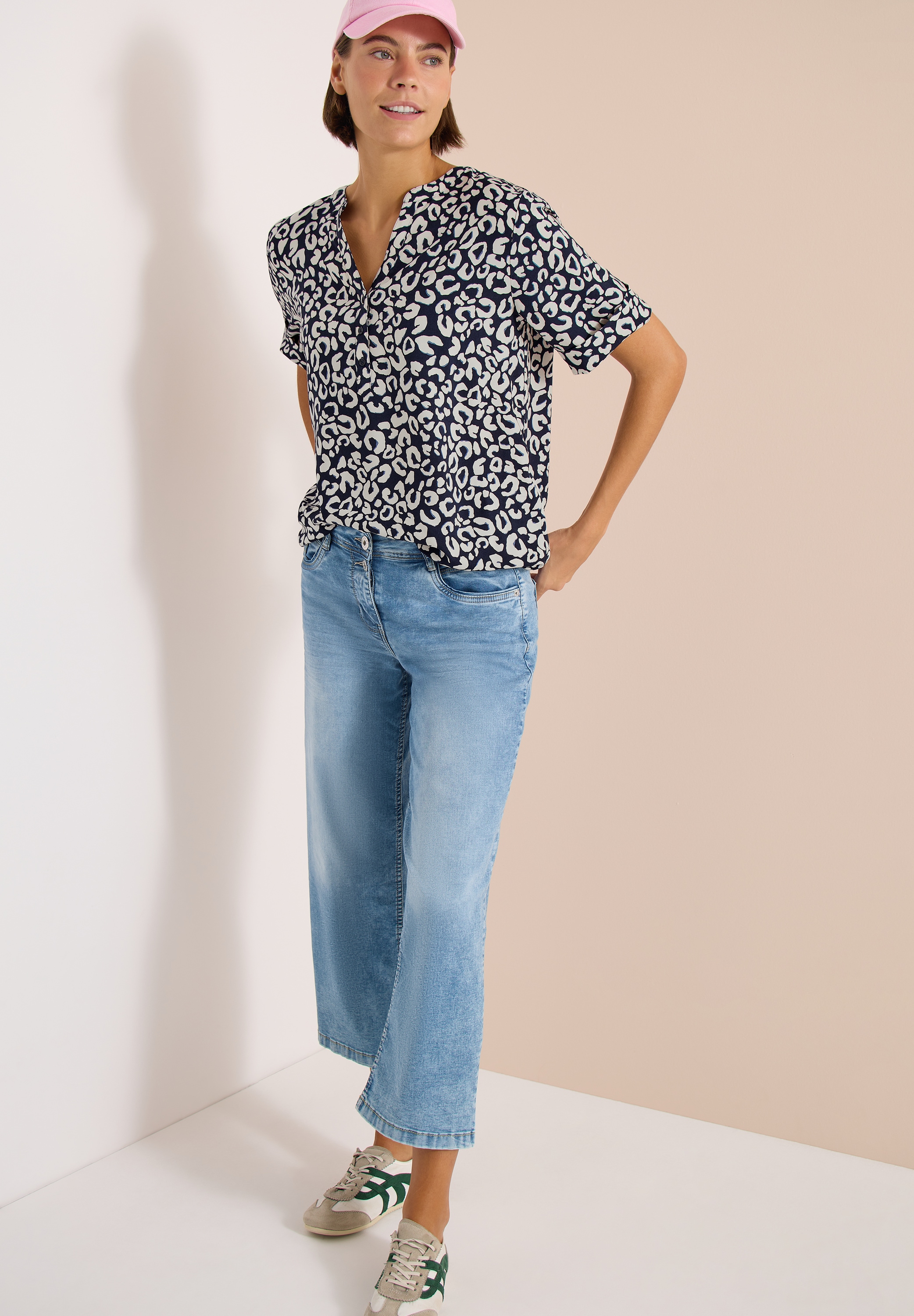 Cecil Blouse à pression blouse d'été avec motif léopard