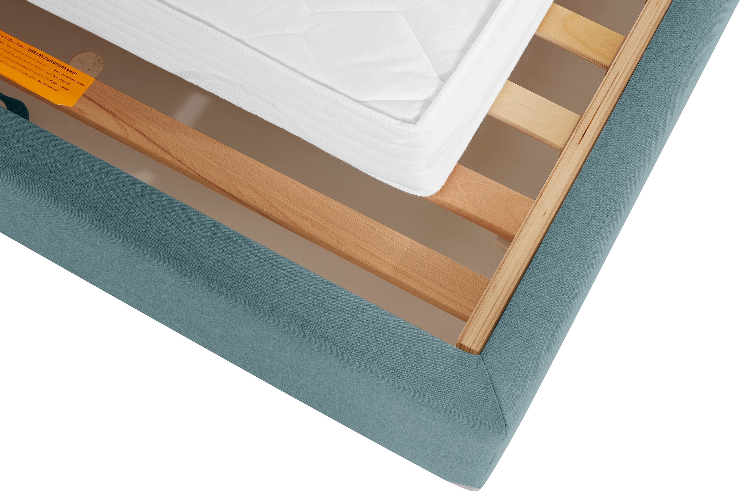 Home affaire Polsterbett »Sunley 140« Kreuzsteppung, Kopfteilhöhe 142 cm, ohne oder mit Matratze/Lattenrost