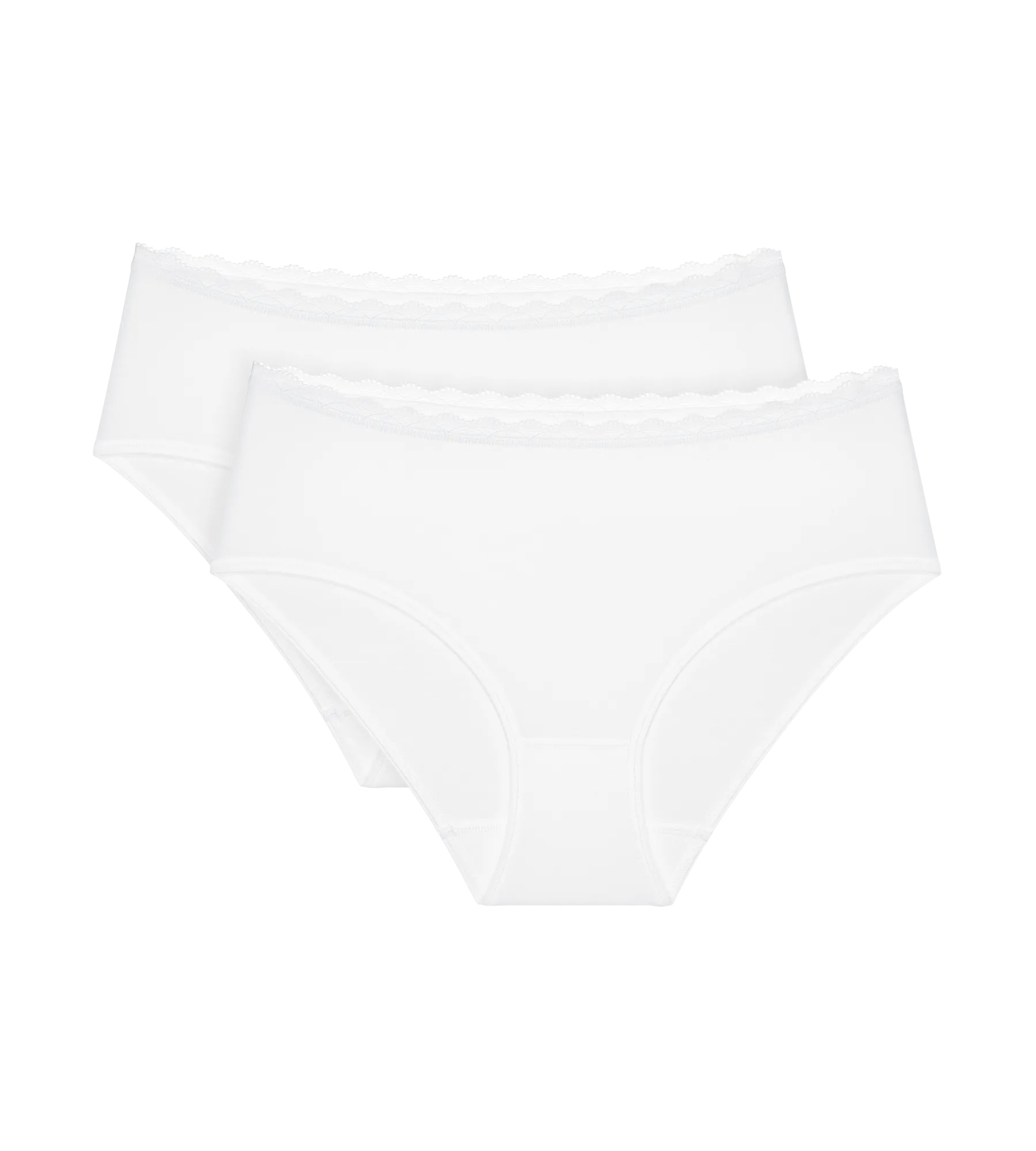 Triumph Midislip »Feel Of Cotton« 2er Pack,  weich, ohne Seitennaht, schmales Spitzenband
