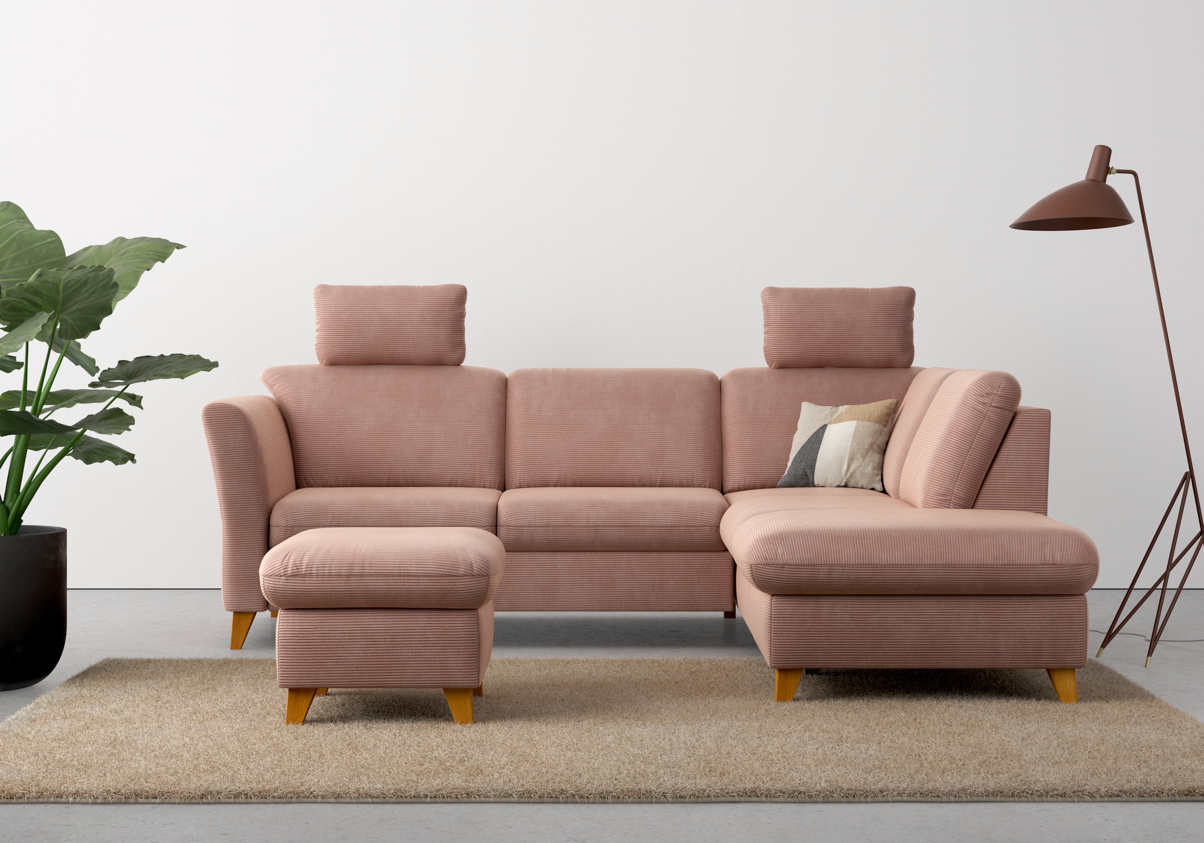 Home affaire Canapé d'angle »Trelleborg L-Form« wahlweise mit Bettfunktion und Bettkasten, inkl. Federkern-Polsterung