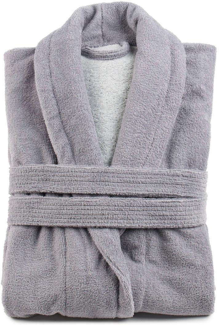 Gözze Unisex-Bademantel »Turin, ideal für Sauna & Spa, Hotelbademantel, Morgenmantel« 1 Stk. tlg., für Damen & Herren, mit Gürtel und zwei aufgesetzten Taschen, lang