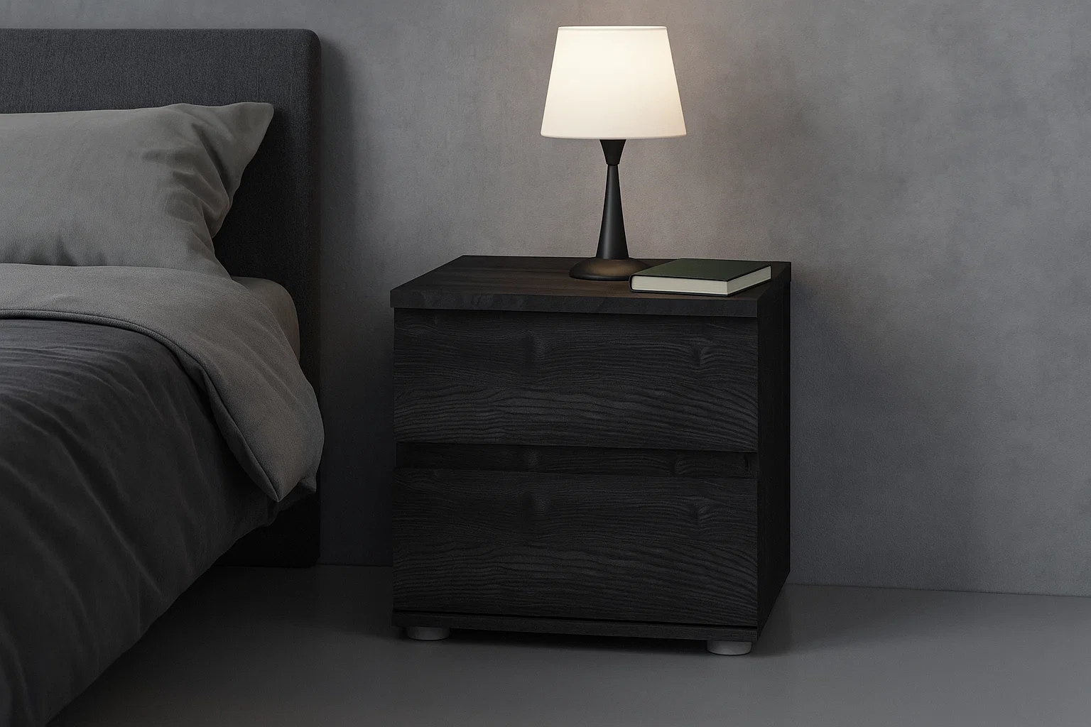 Home affaire Nachttisch »PRESSAC Nachtkommode mit 2 Schubladen, Set 2 Stücke« Set, zwei Stücke,  Set, 2 St., zwei Stücke, Nachtschränke, Masse B/T/H: 46,4/40,8/42,5cm