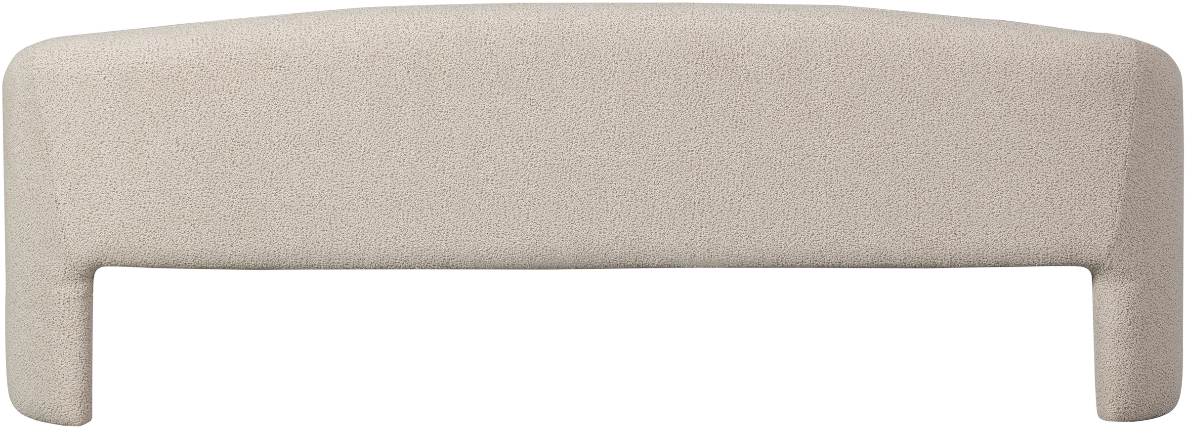 WOOOD Sitzbank »Zone grob gewebter Bezug mit subtiler Rückenlehne 160x52x60 cm« Tragkraft 100 kg, Standfüsse 27 cm hoch, Maximale Verschleissfestigkeit