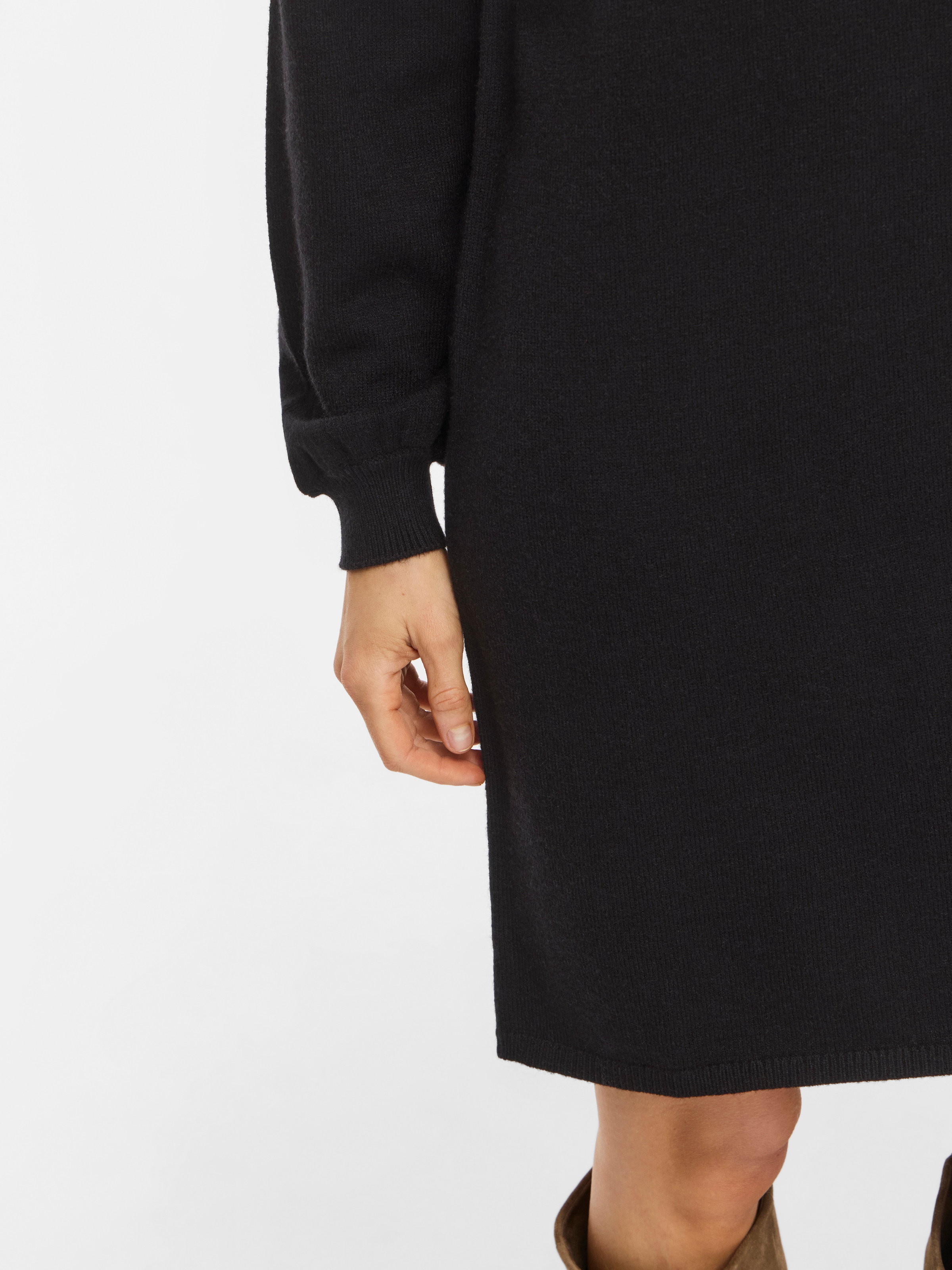 Vila Robe en tricot »VIRIL L/S VOLUME SLEEVE KNIT DRESS-NOOS« mélange de matériaux, coupe normale