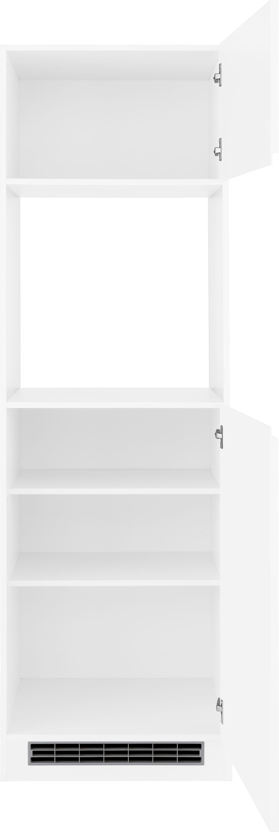 KOCHSTATION Armoire d'encastrement pour four »KS-Virginia,neu in verbesserter Ausführung« Rangement, Softclose,  largeur 60 cm, hauteur 200 cm, niche pour poêle L/H/P : 56/59/55 cm