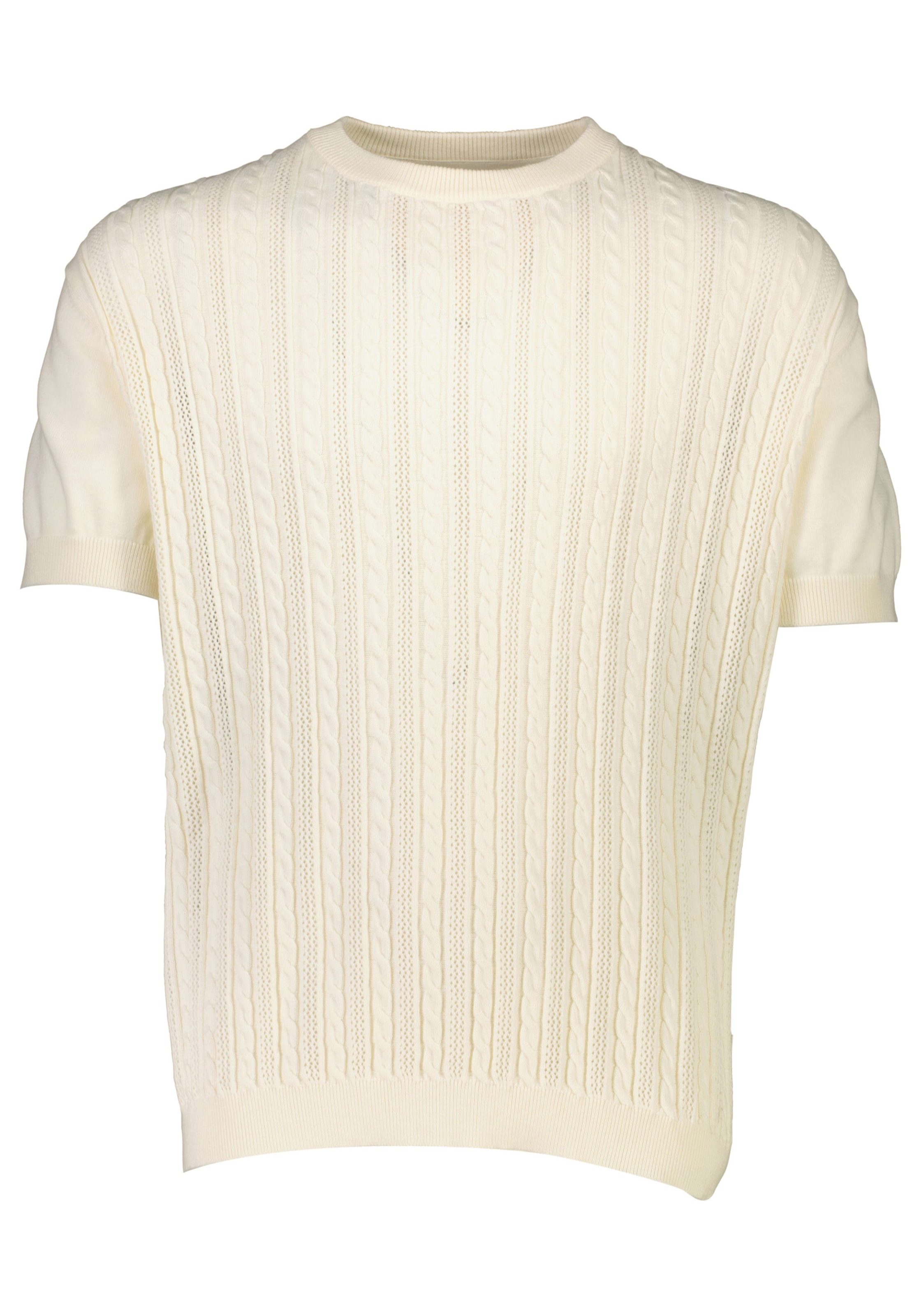 LINDBERGH Pull en tricot mit Zopfmuster, kurzarm