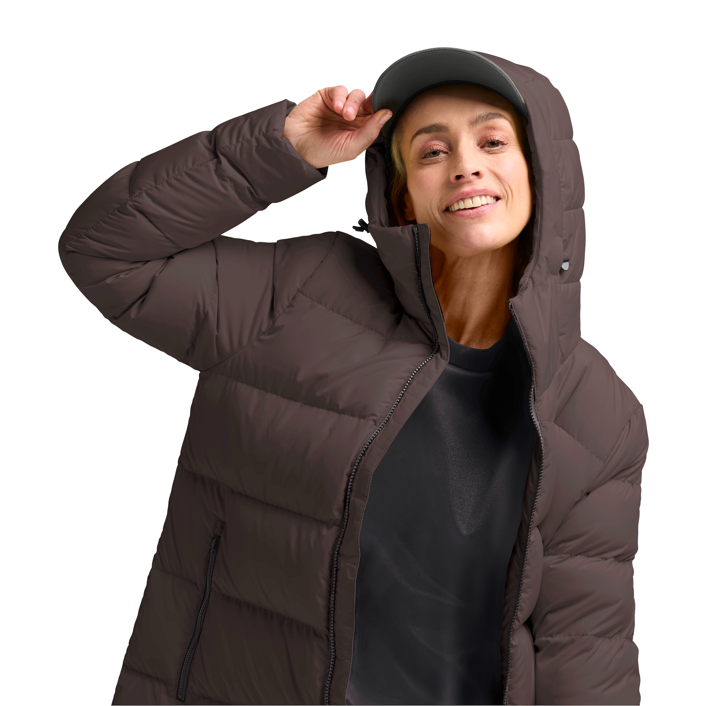 Jack Wolfskin Manteau en duvet »FROZEN PALACE COAT W RDS« mit Entendaunen- und Federfüllung, mit individuell anpassbarer Kapuze