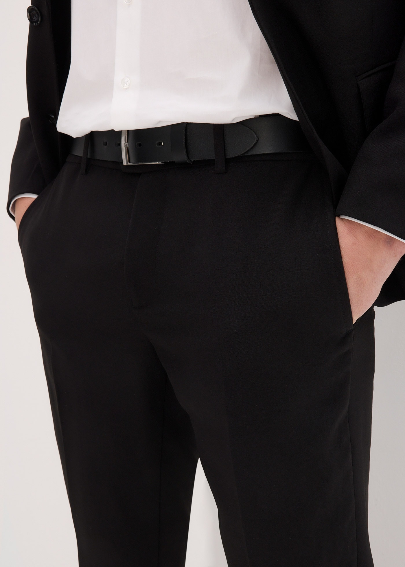 bonprix Pantalon de costume  Slim Fit, aus Polyester, festlicher Stil, Businessmode